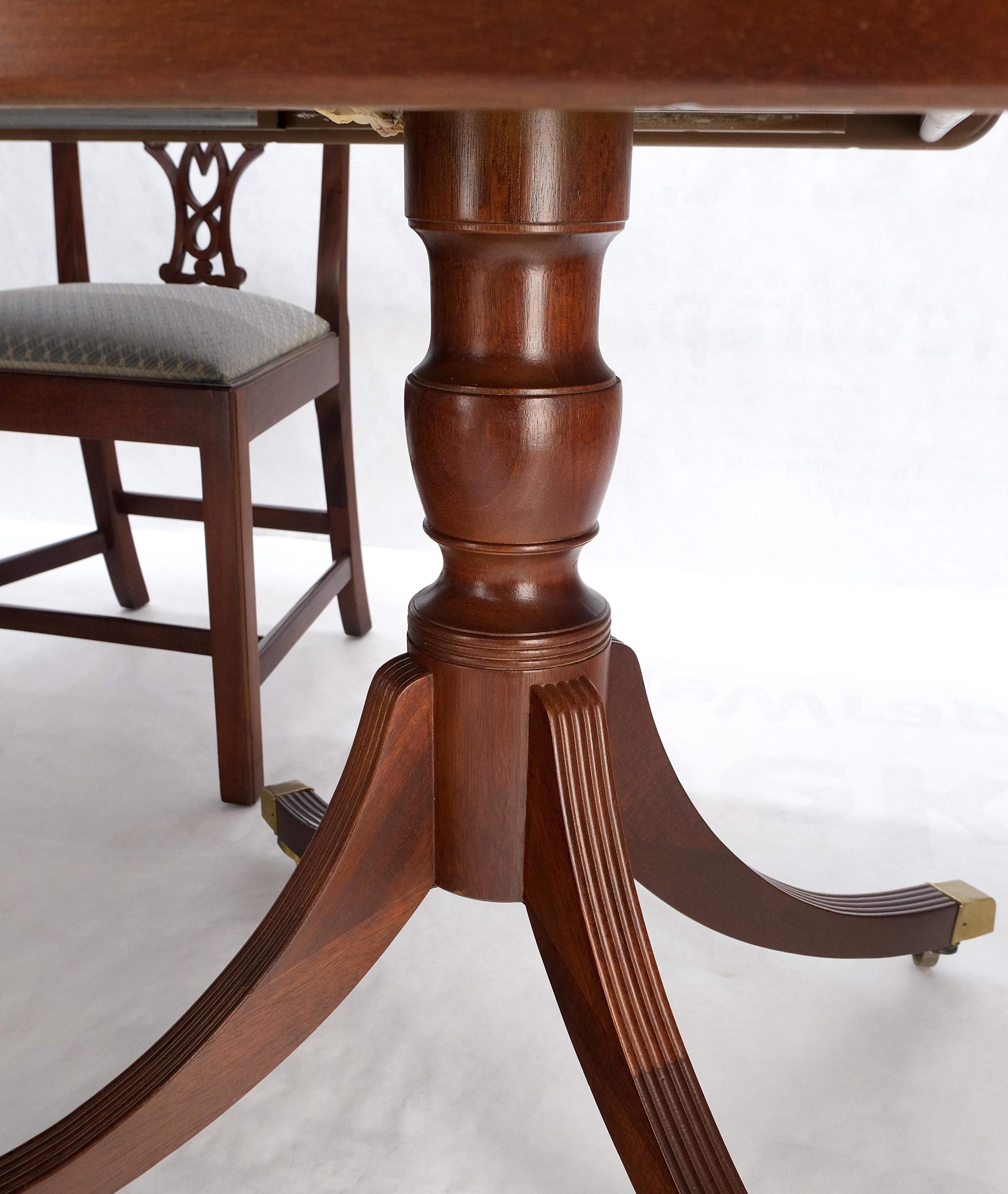 Lacquered Baker Charleston Collection Mahogany Banded Dining Table 6 Chairs Set Stunning! For Sale