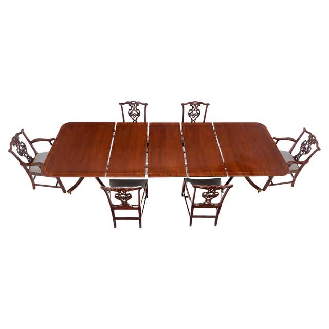 Henredon Set of 10 Mahogany Ball and Claw Chippendale Style Dining ...