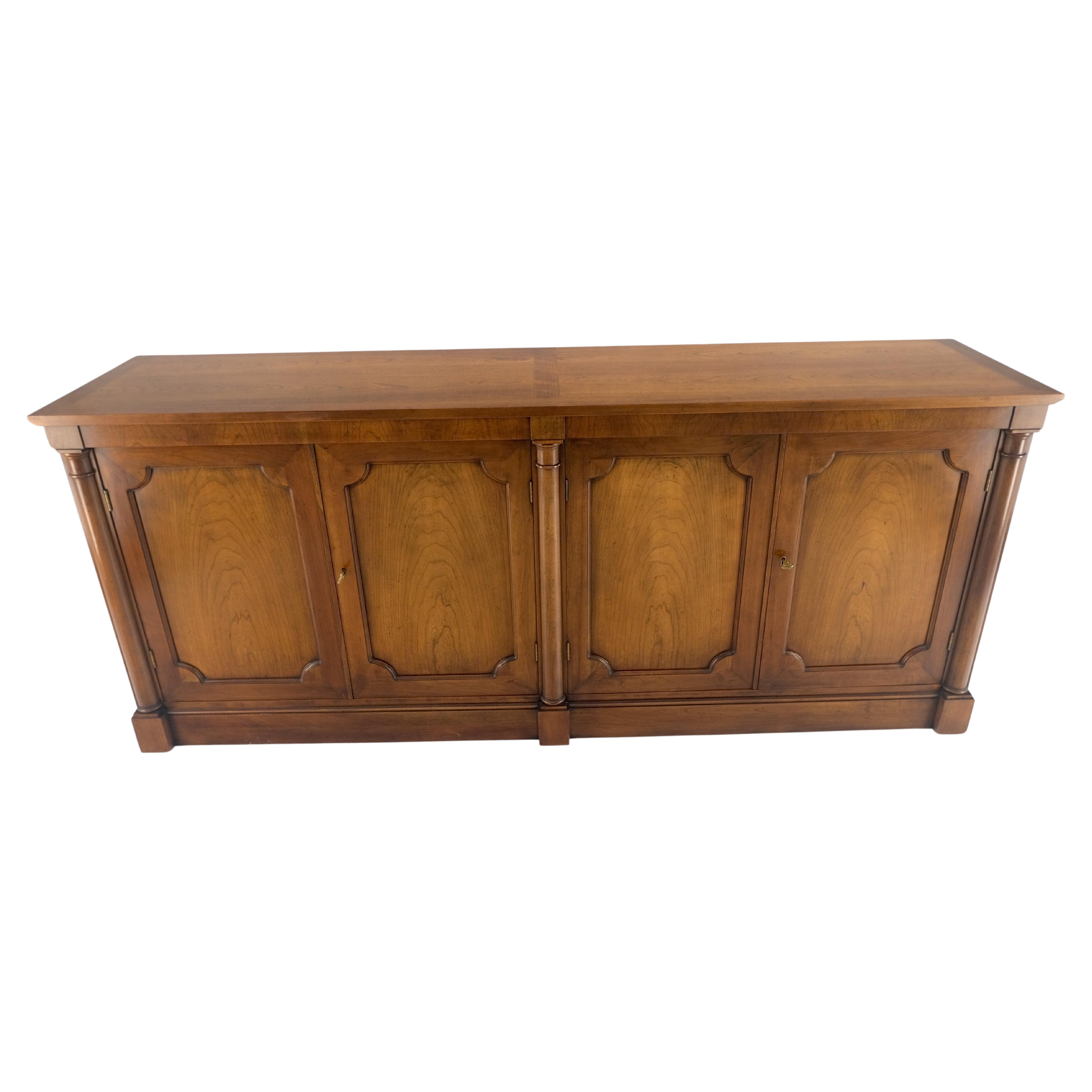 American Baker Cherry 4 Raised Panel Doors Biedermeier Style Long Sideboard Credenza MINT