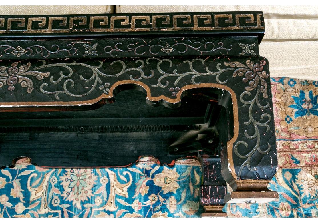 Baker Chinoiserie Ebonized Cocktail Table For Sale 6