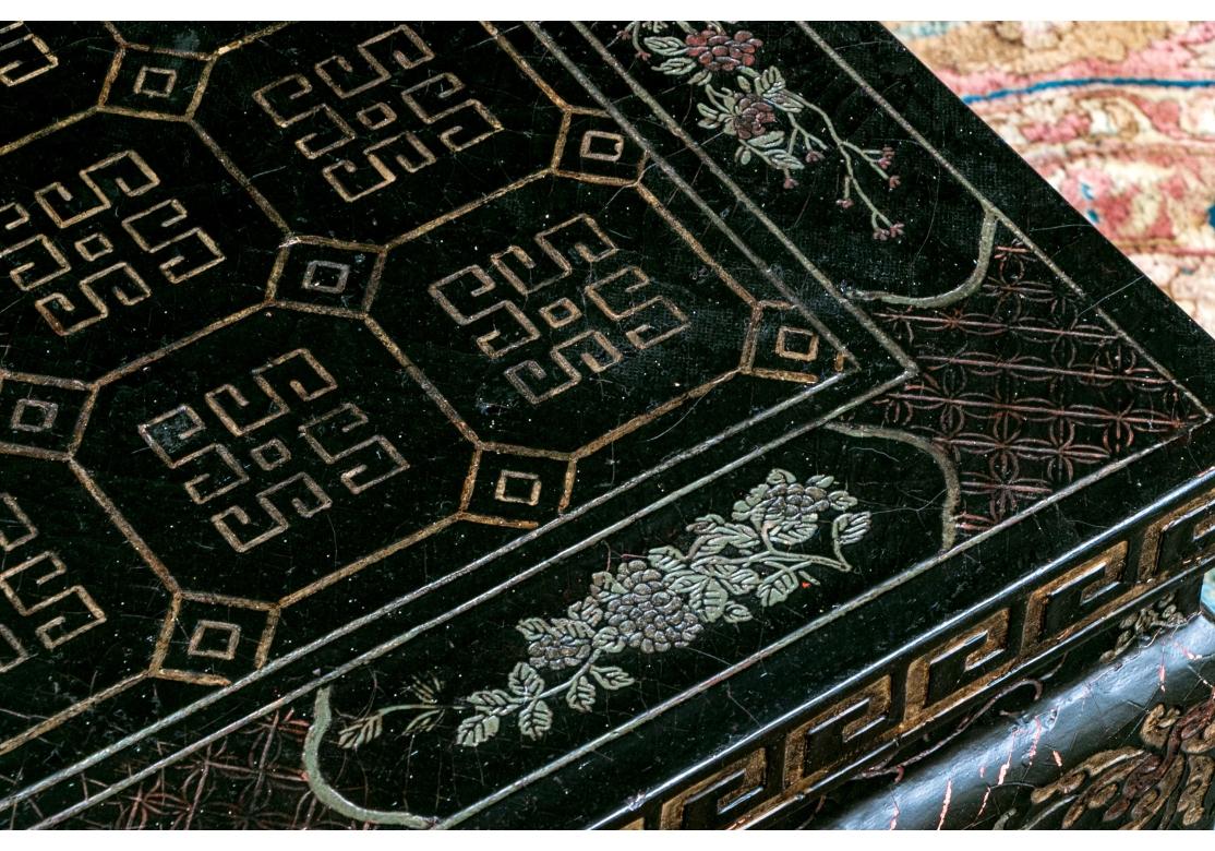 Wood Baker Chinoiserie Ebonized Cocktail Table For Sale
