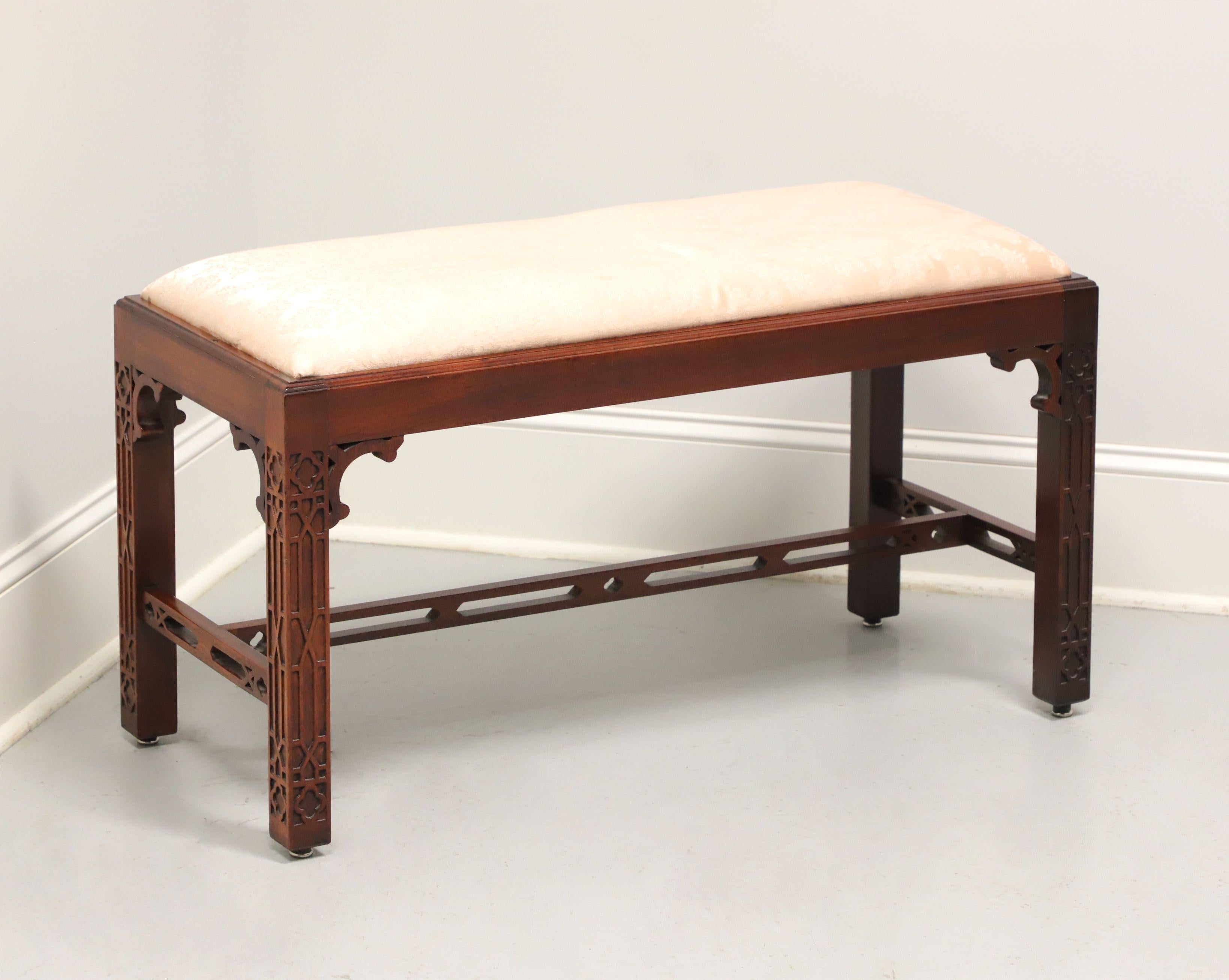 BAKER Cliveden Place Mahogany Chippendale Style Fretwork Bench 1