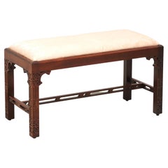 BAKER Cliveden Place Mahogany Chippendale Style Fretwork Bench