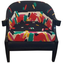 Vintage Baker Club Chair in 80s Fabric