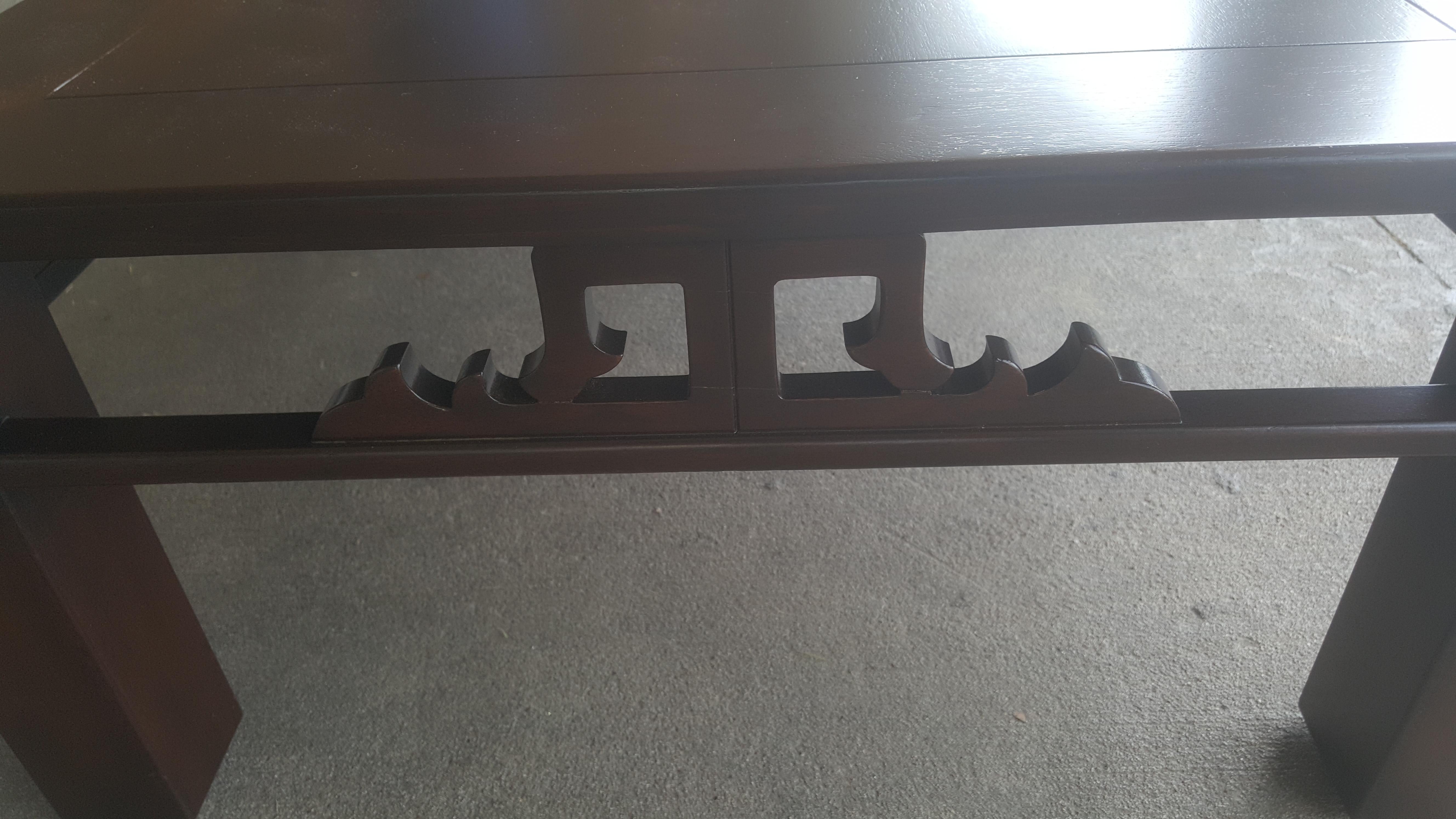 Baker Coffee Table Asian Inspired Detail In Good Condition For Sale In Houston, TX