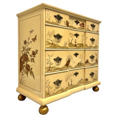 BAKER Collectors Edition Hand Painted Lacquered Asian Chinoiserie Bachelor Chest