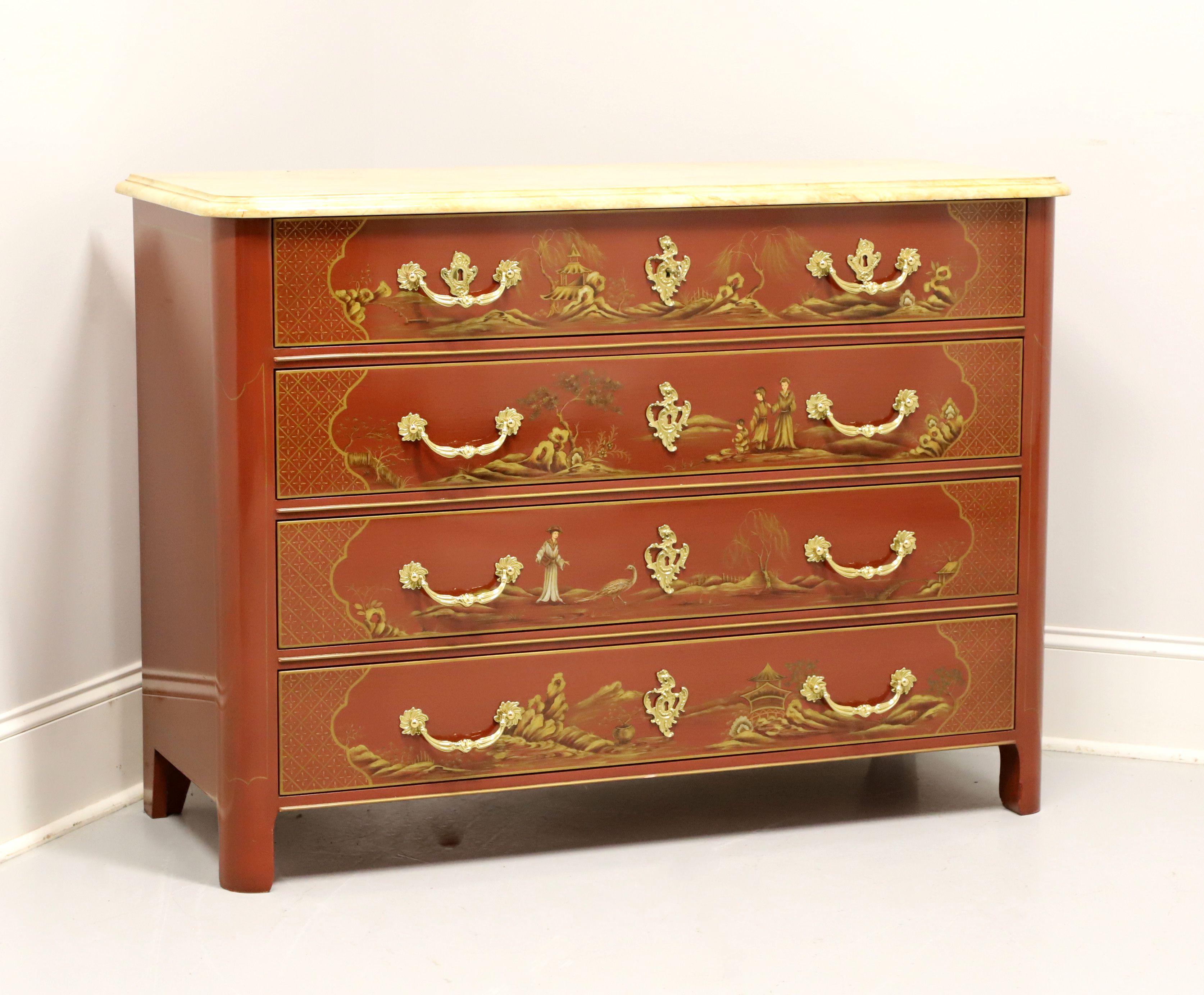 BAKER Collector's Edition Hand Painted Lacquered Chinoiserie Occasional Chest For Sale 5
