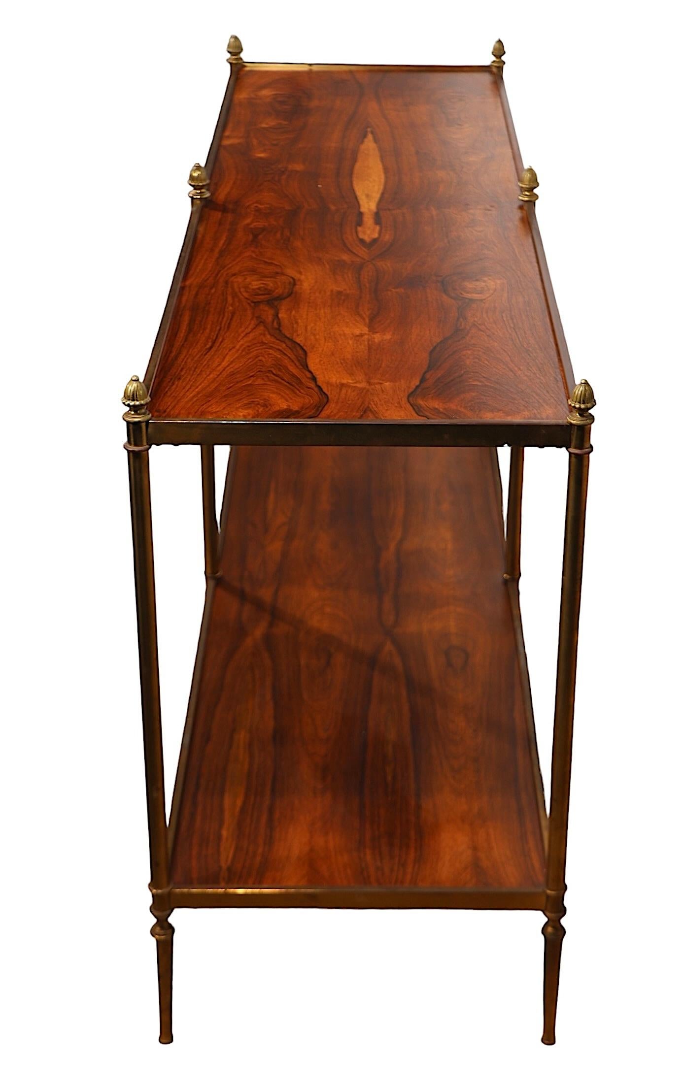 Baker Collectors Edition Rosewood and Brass Two Tier  Console Table 5