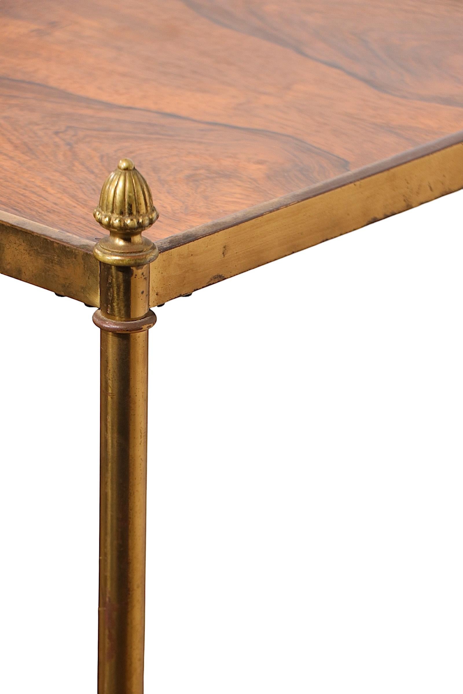 Baker Collectors Edition Rosewood and Brass Two Tier  Console Table 6