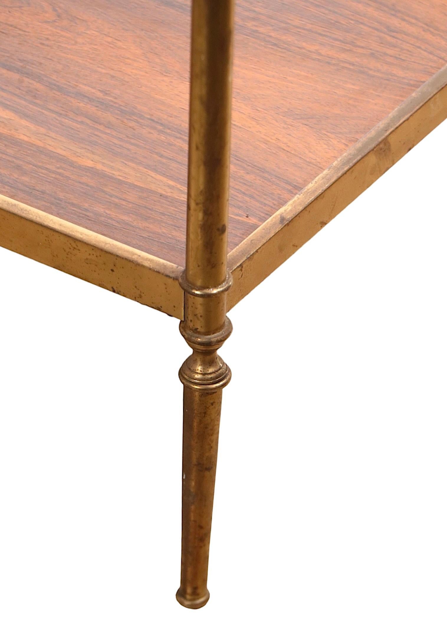 Baker Collectors Edition Rosewood and Brass Two Tier  Console Table 7