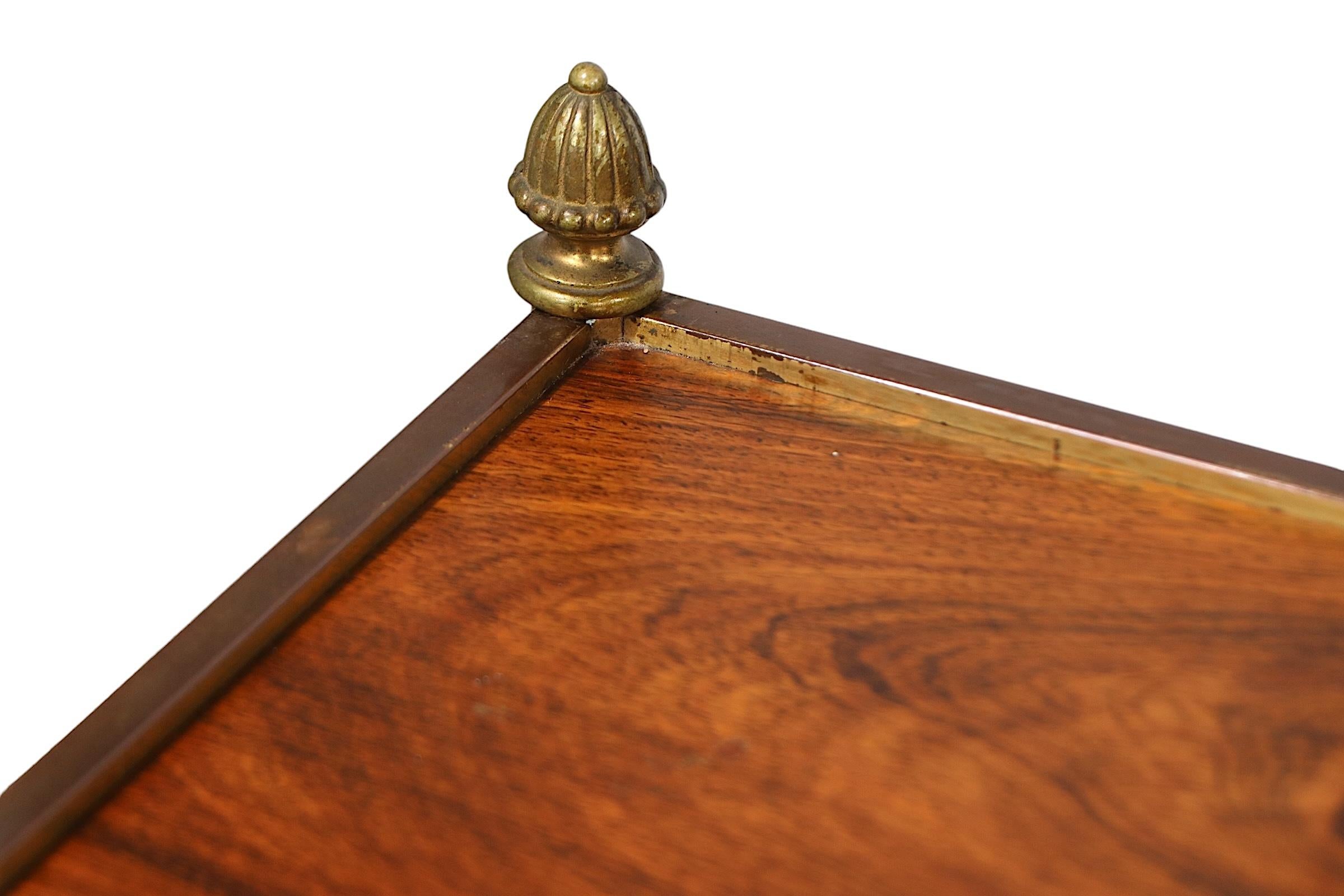 Baker Collectors Edition Rosewood and Brass Two Tier  Console Table 8