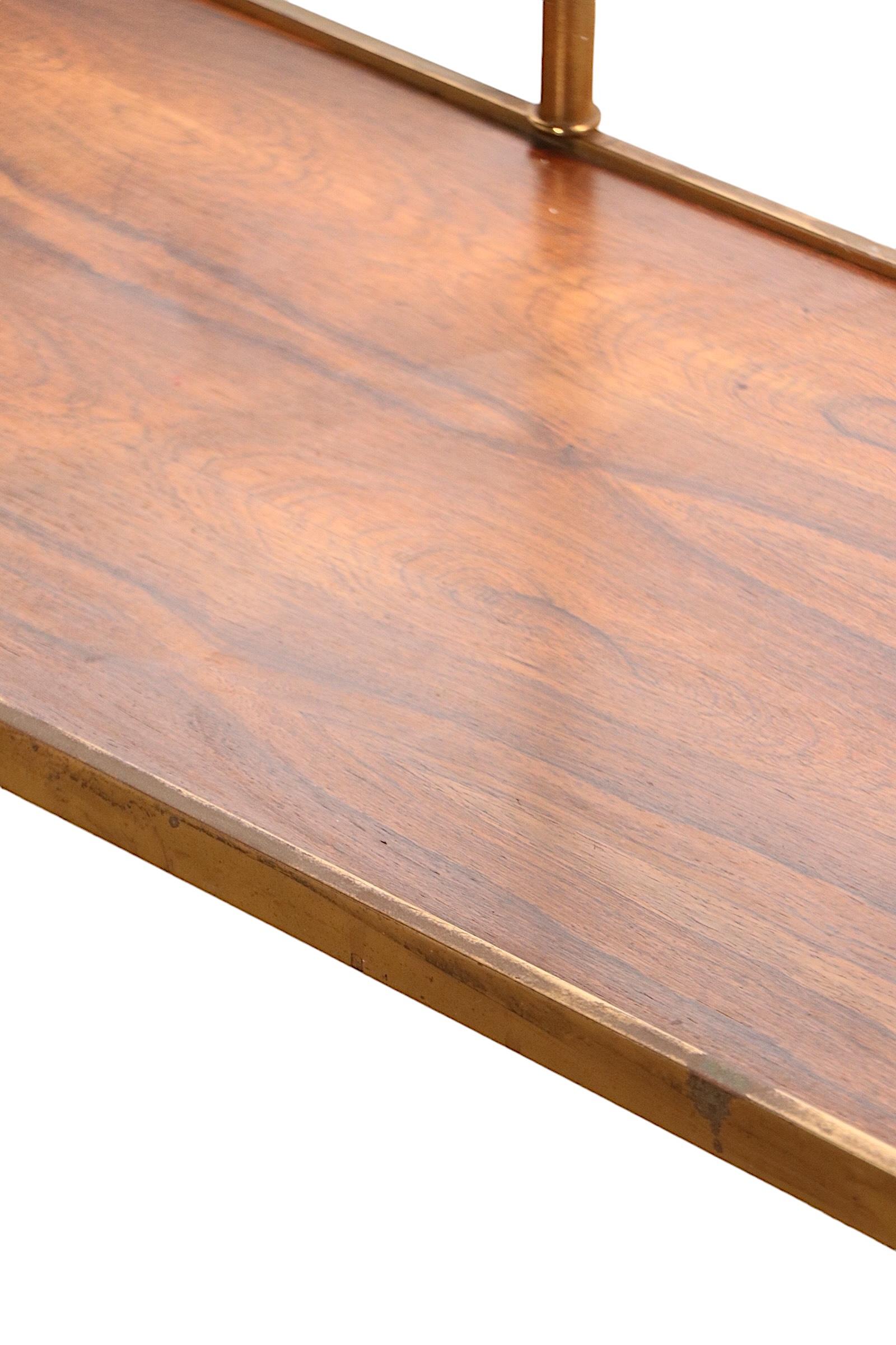 Baker Collectors Edition Rosewood and Brass Two Tier  Console Table 9