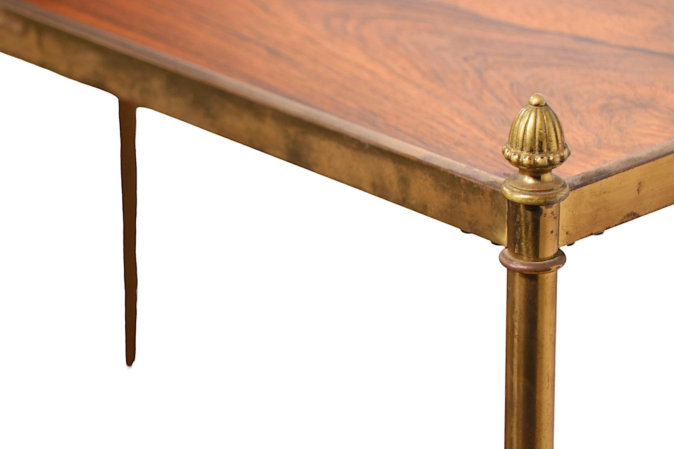 Baker Collectors Edition Rosewood and Brass Two Tier  Console Table 2