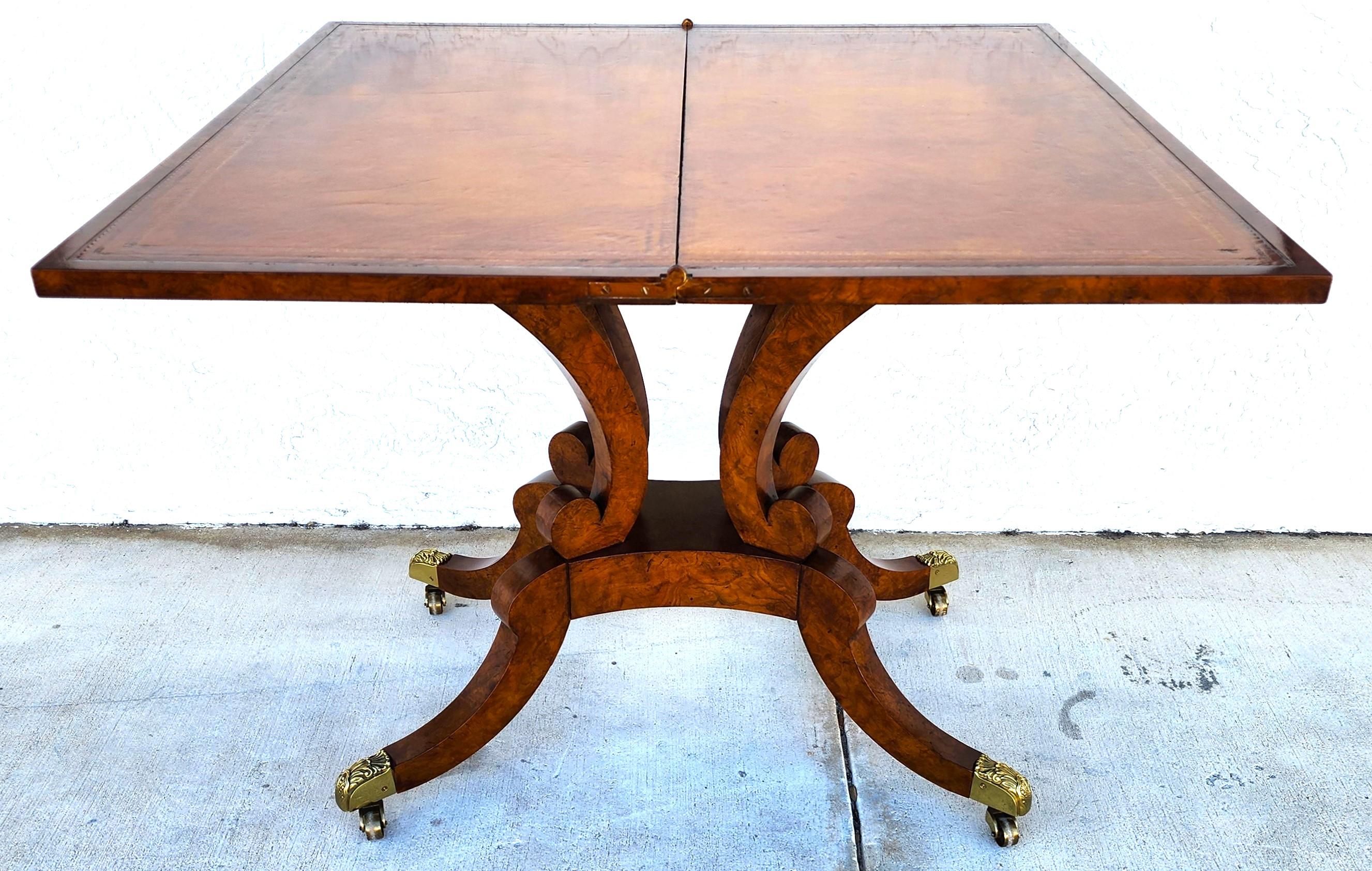 Baker Console To Game Table Flip Top Convertible 8