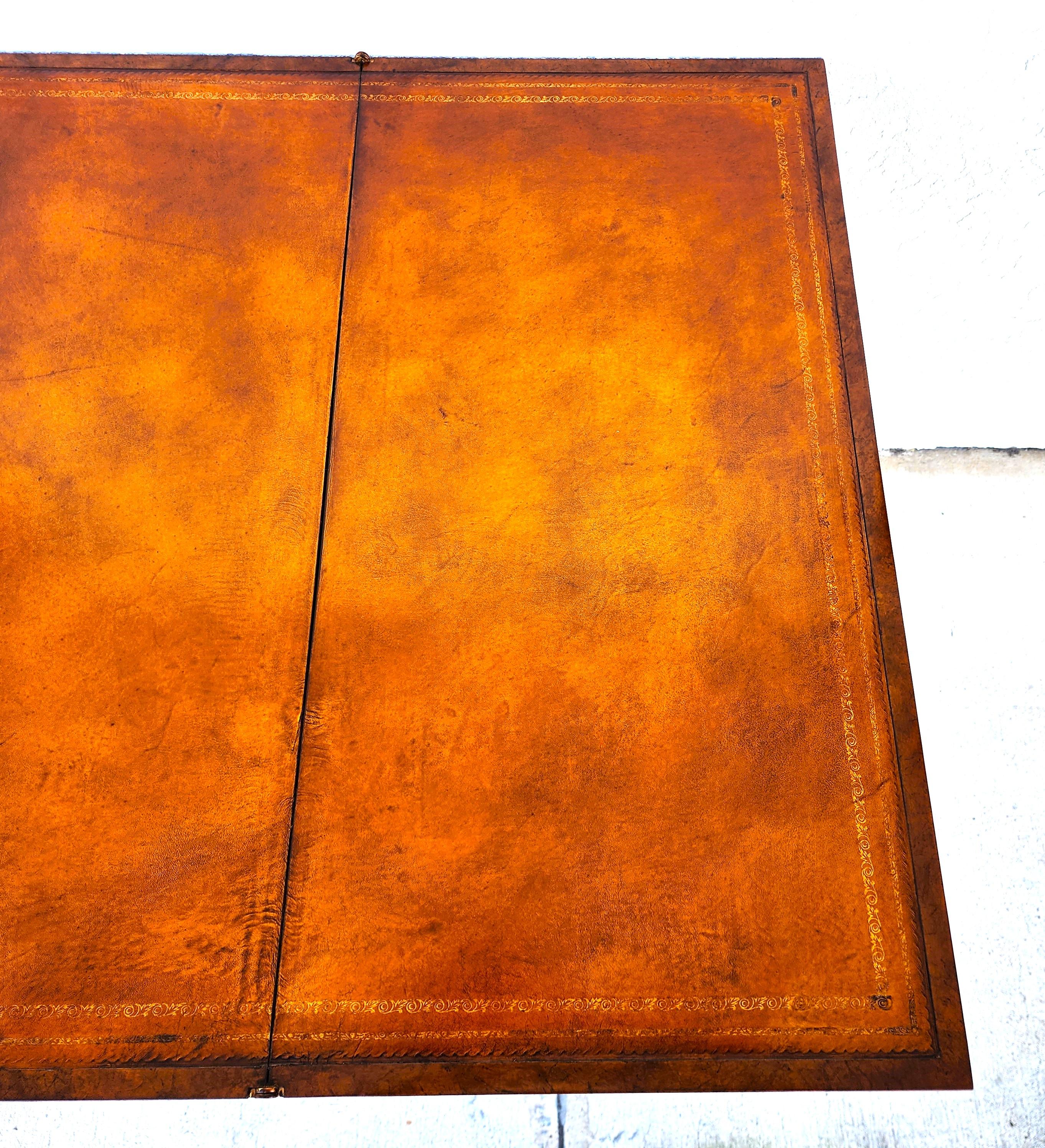 Baker Console To Game Table Flip Top Convertible 9