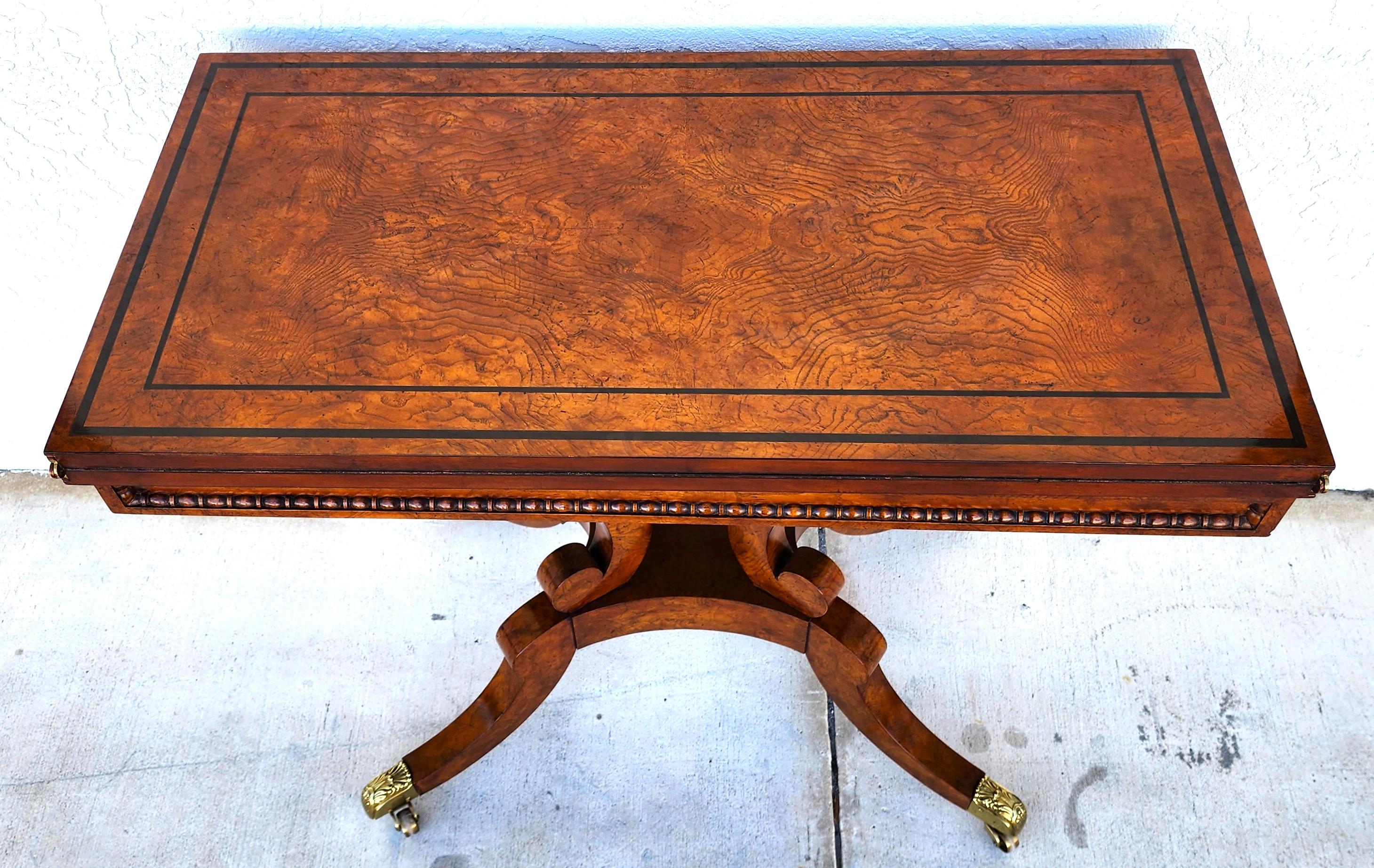 Baker Console To Game Table Flip Top Convertible 1