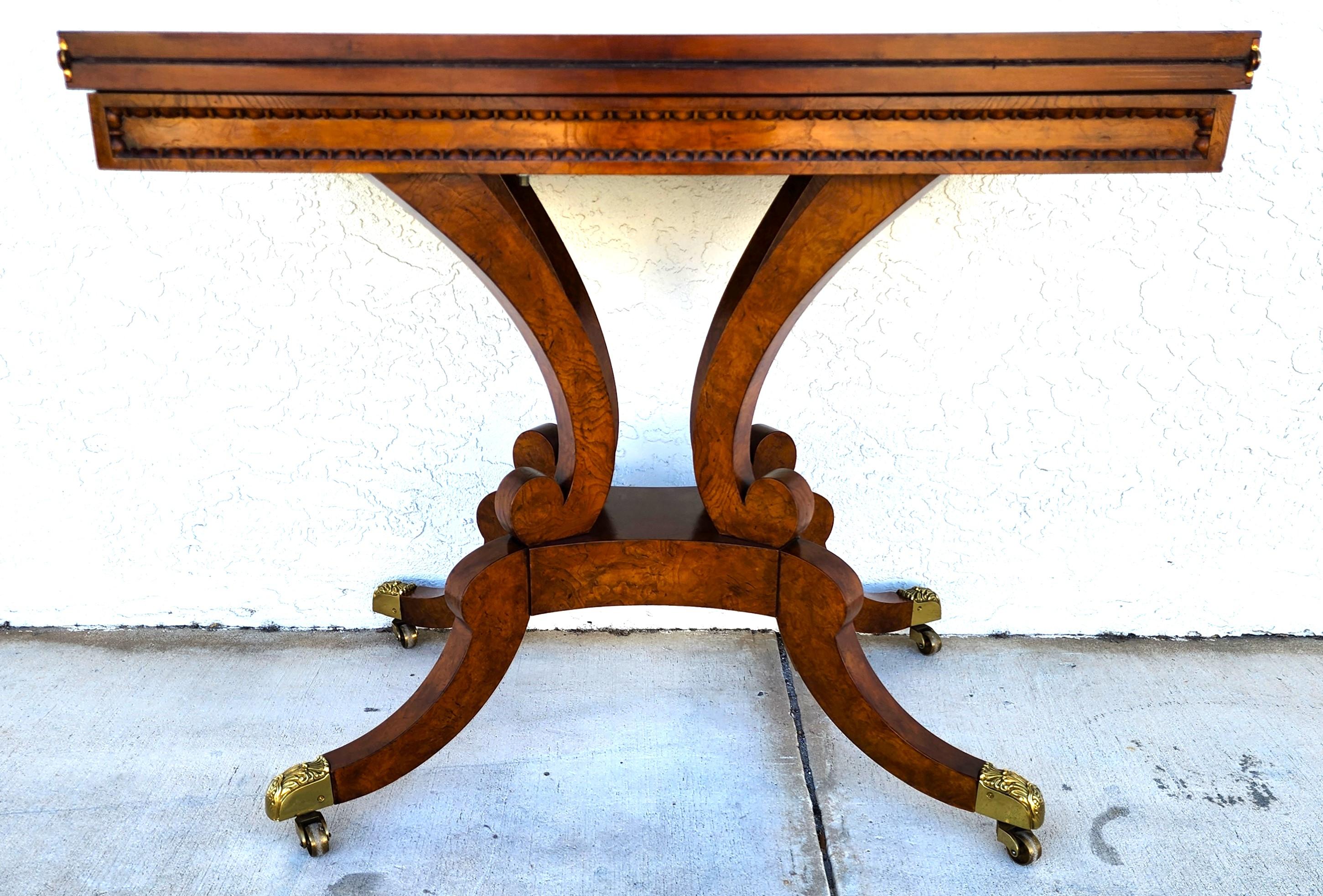 Baker Console To Game Table Flip Top Convertible 2