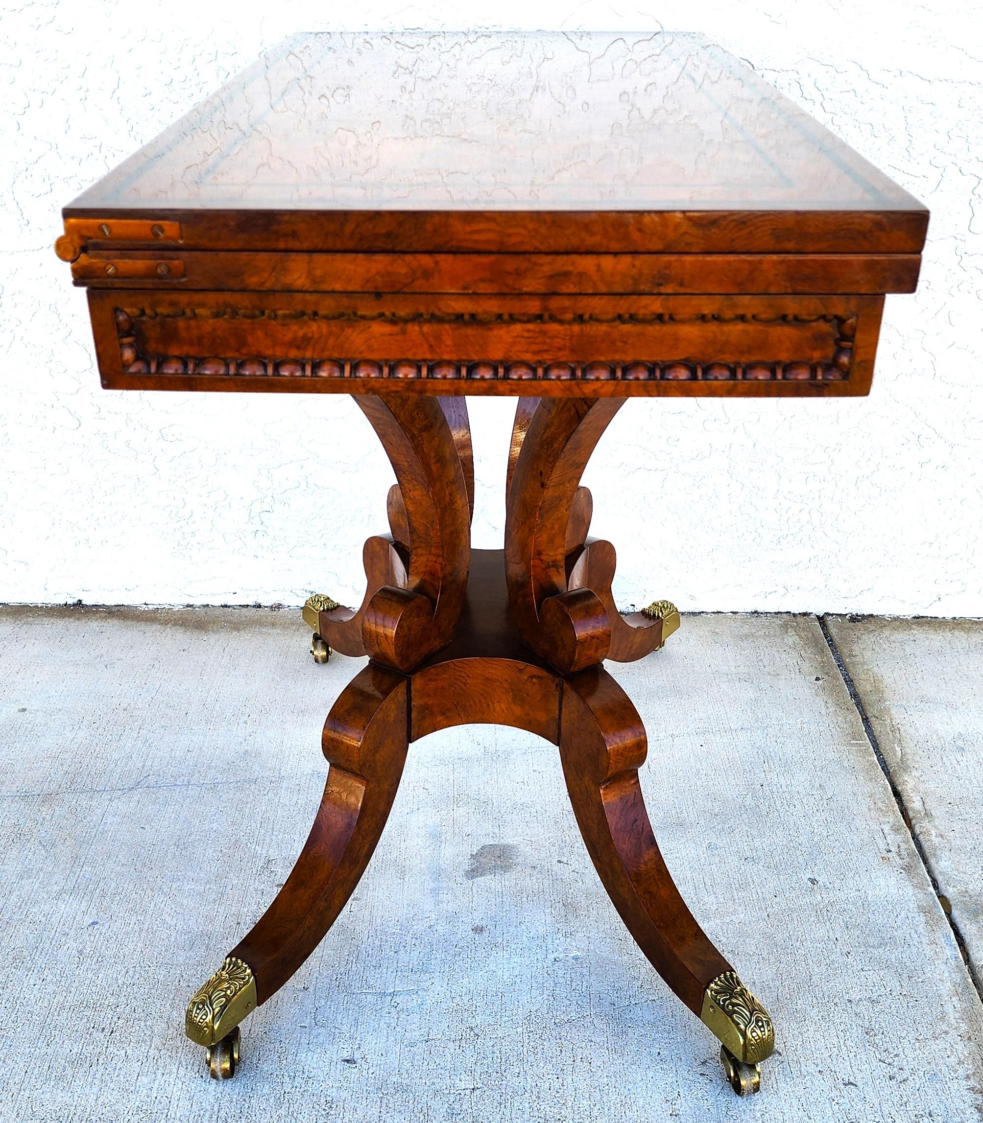 Baker Console To Game Table Flip Top Convertible 4