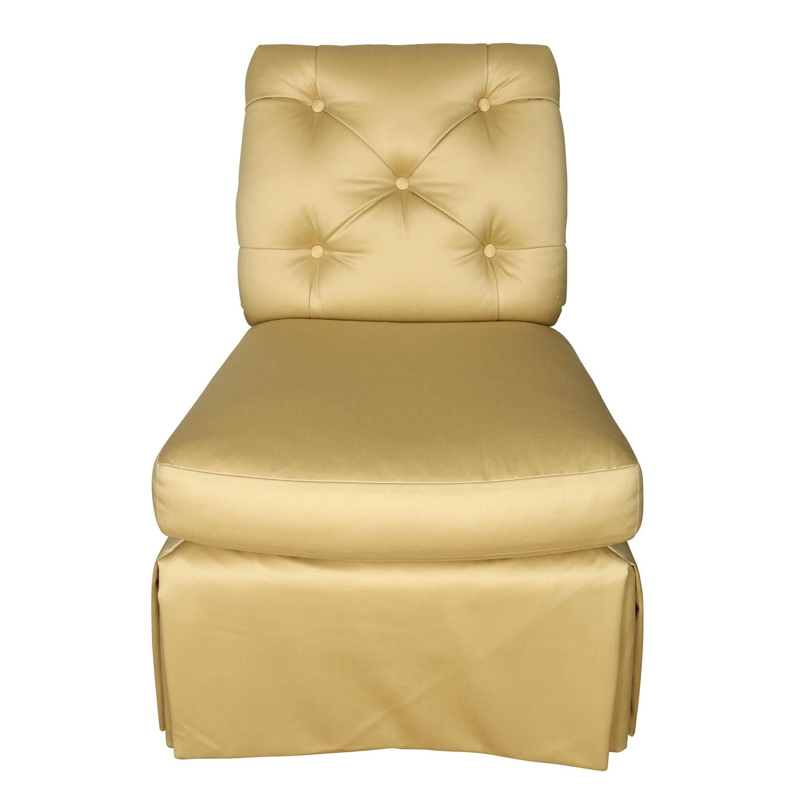 cream slipper chair