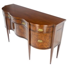 Baker Crotch Mahogany Serpentine Front Federal Sideboard Credenza Cabinet MINT