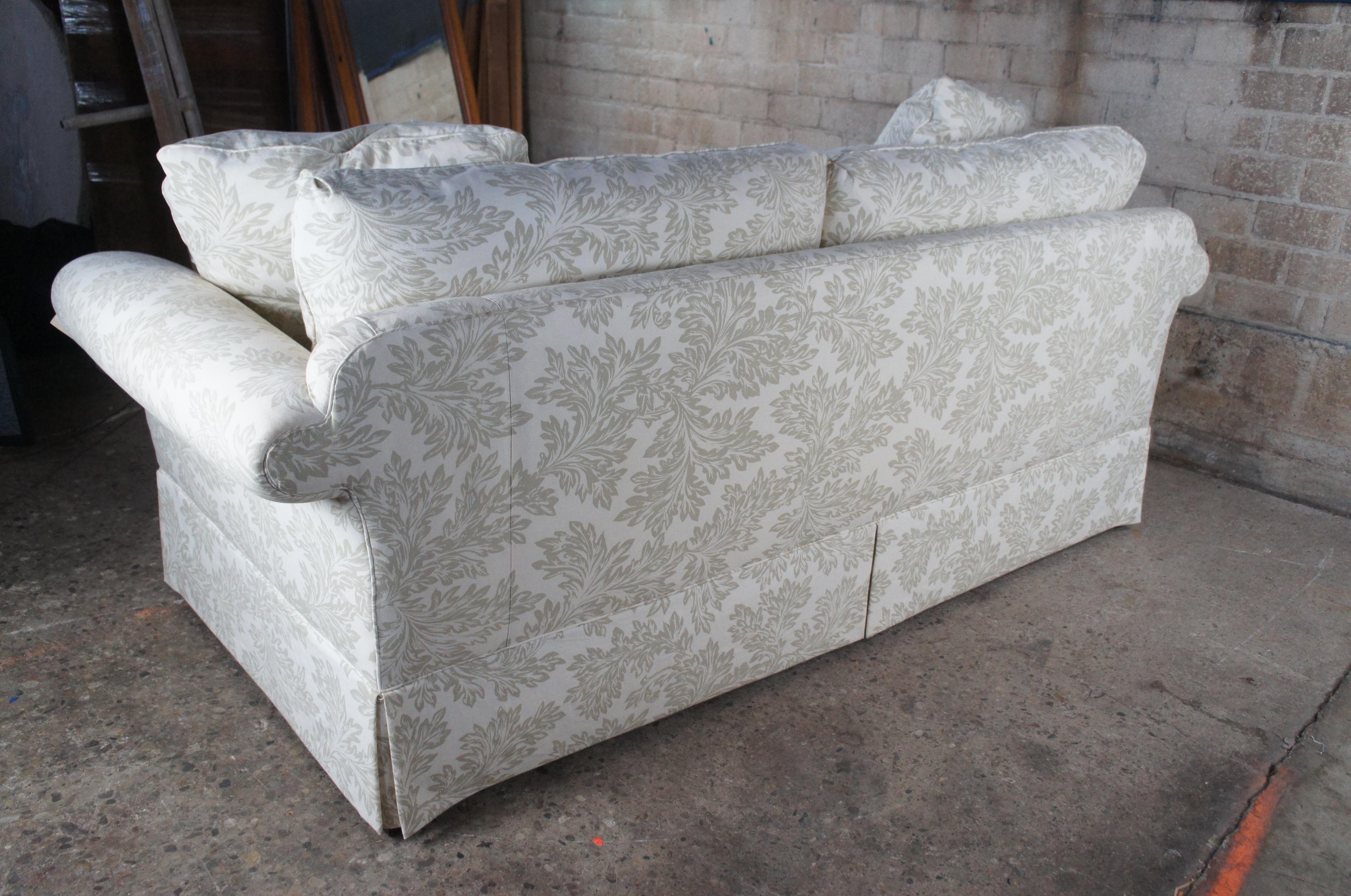 Baker Crown & Tulip Traditional Rolled Arm Down Filled Acanthus Sofa Couch 5