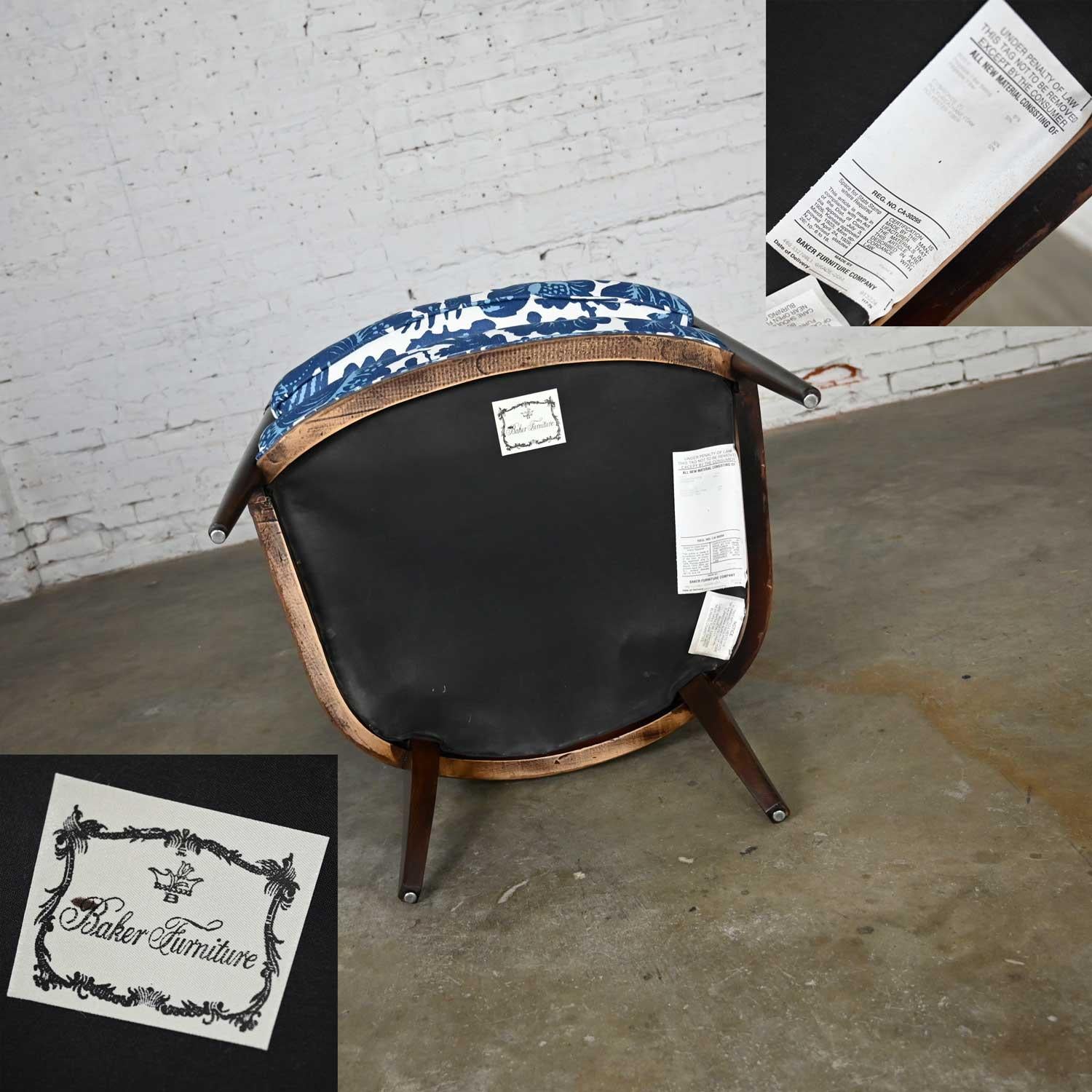 Baker Deco Lounge Chair by Barbara Barry in Williamsburg by Schumacher Waverly 3