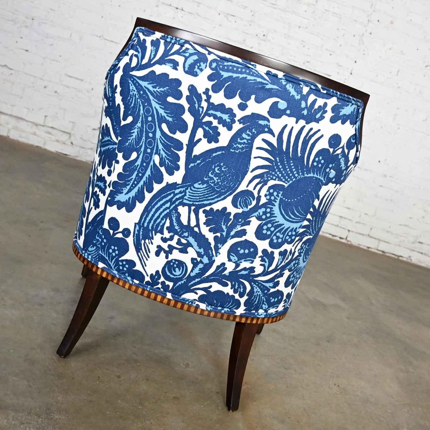 Batik Baker Deco Lounge Chair by Barbara Barry in Williamsburg by Schumacher Waverly