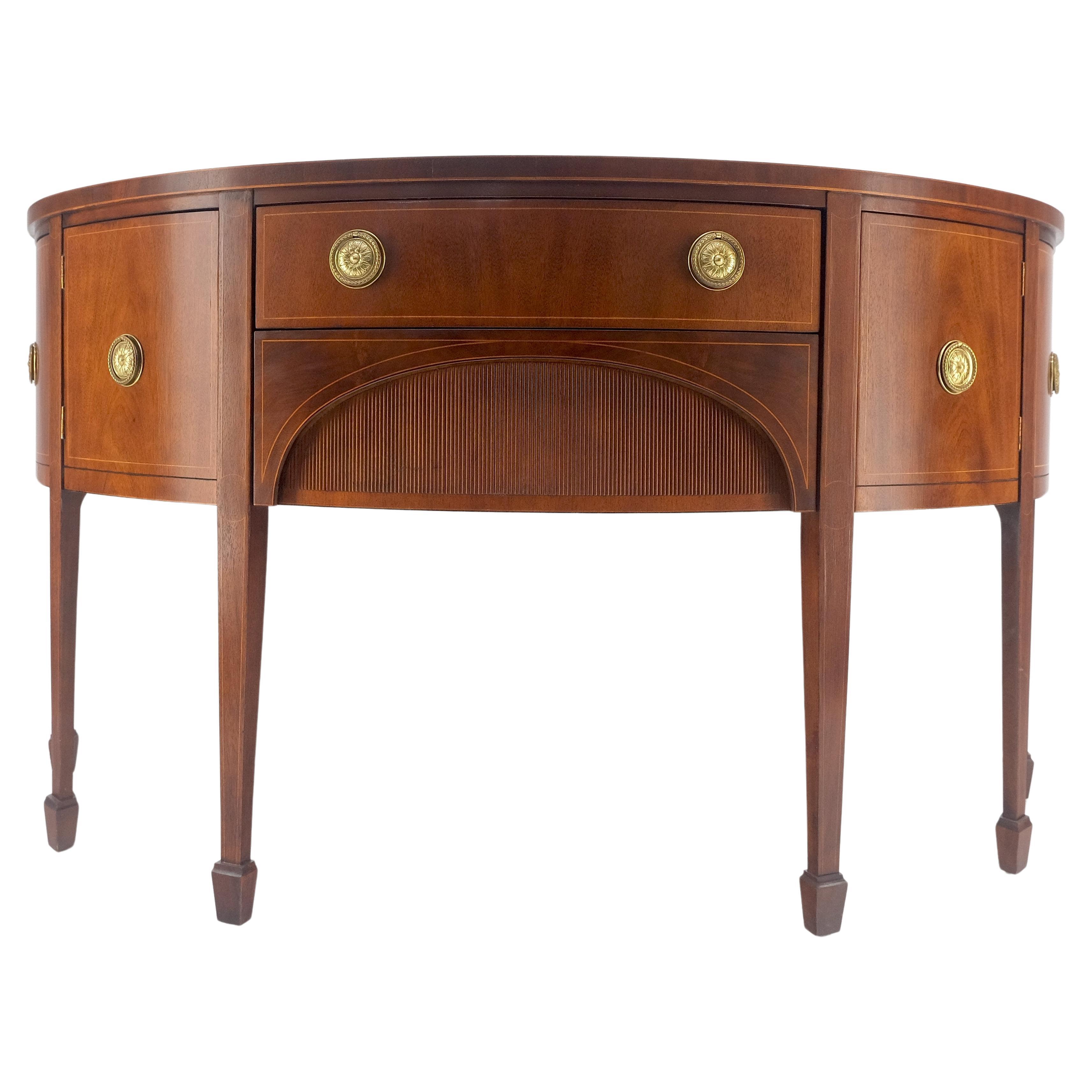 Baker Demilune Mahogany Federal Style Sideboard MINT! For Sale