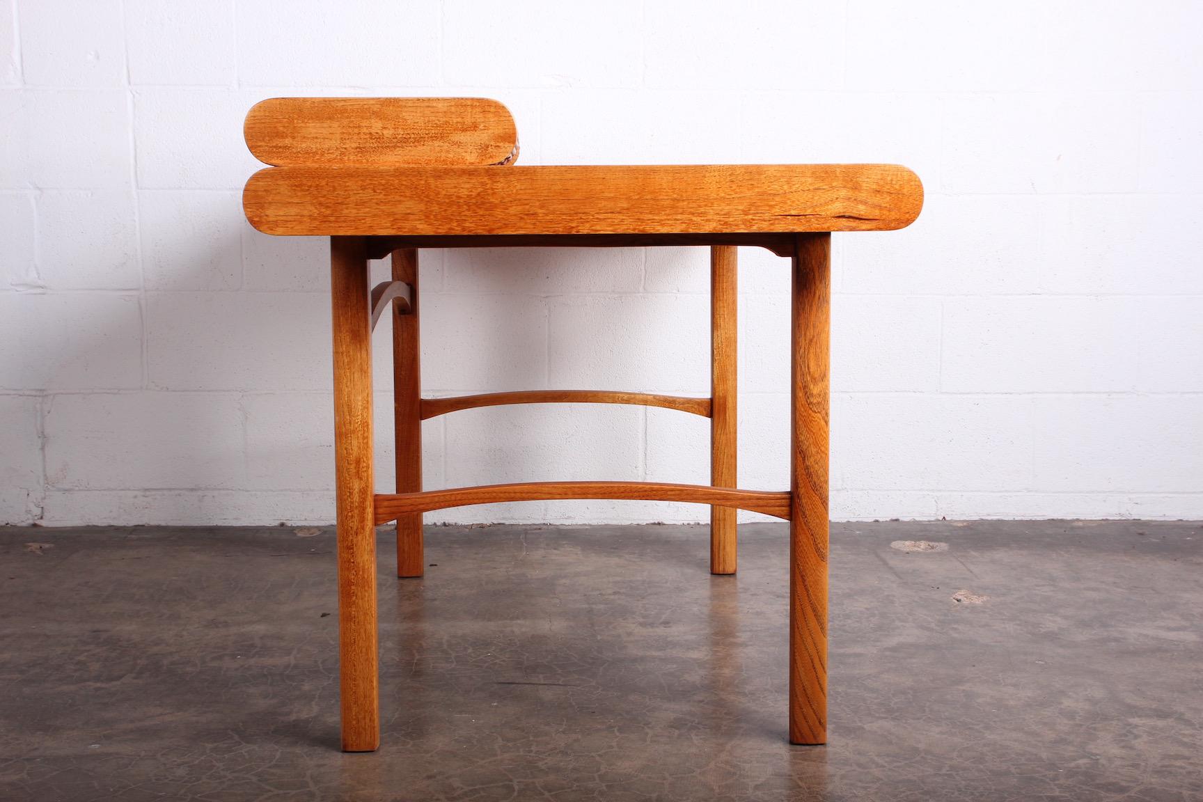 Baker Desk in Oak and Walnut 10