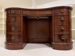 Baker Desk with Leather Top