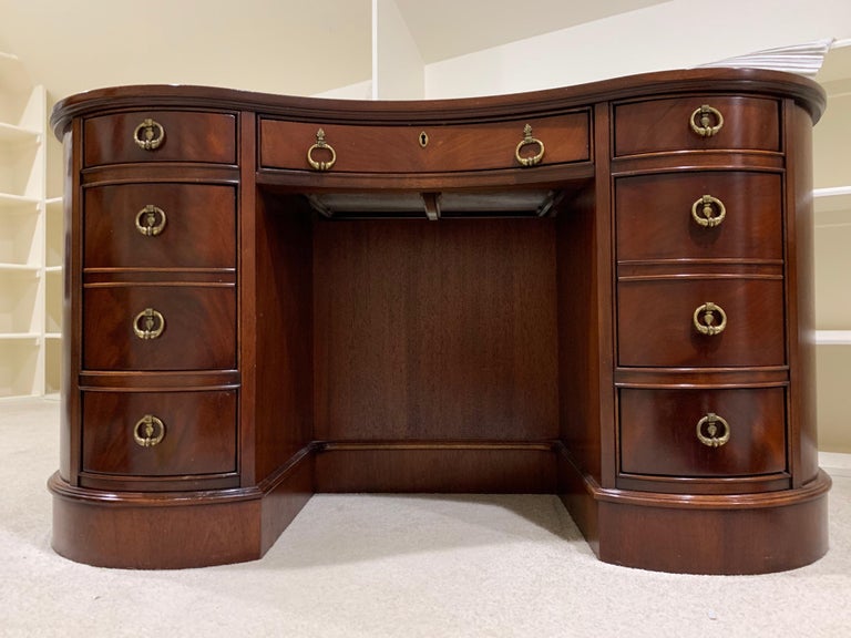 Baker Desk with Leather Top at 1stDibs