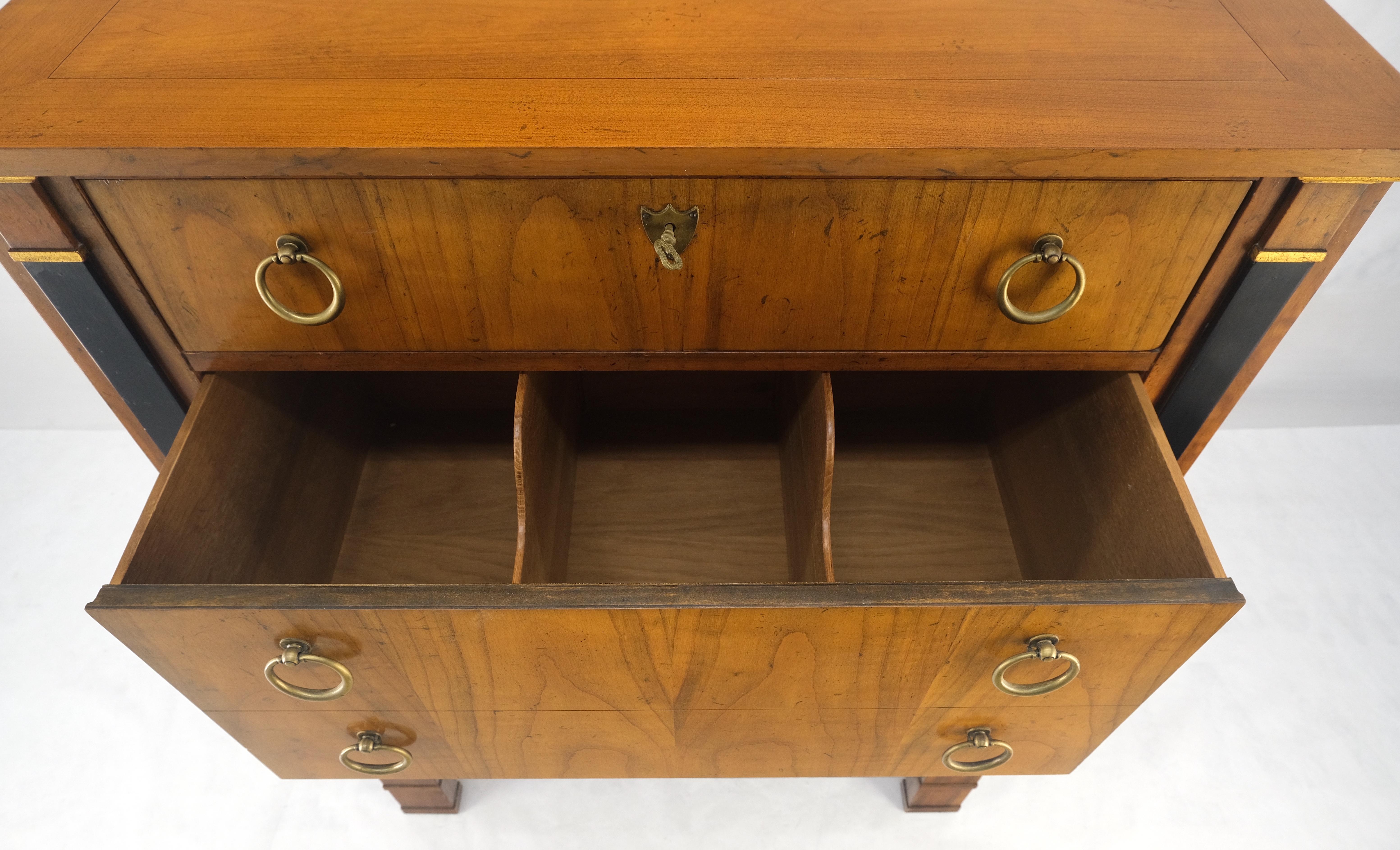 Baker Directoire Empire Style Ring Pulls 6 Drawers High Chest Dresser MINT! in vendita 8