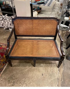 Baker double caned chinoiserie style settee