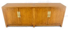 Baker Double Doors 2 Drawers Walnut & Brass 78" Long Credenza Dresser MINT