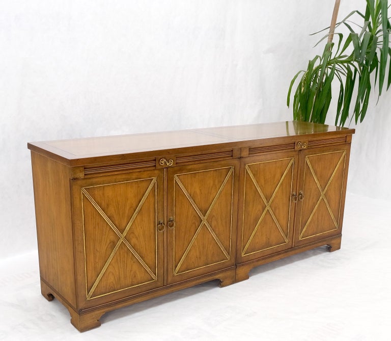 Baker Double Doors Compartments Long Credenza Sideboard Buffet Cabinet MINT! For Sale 5