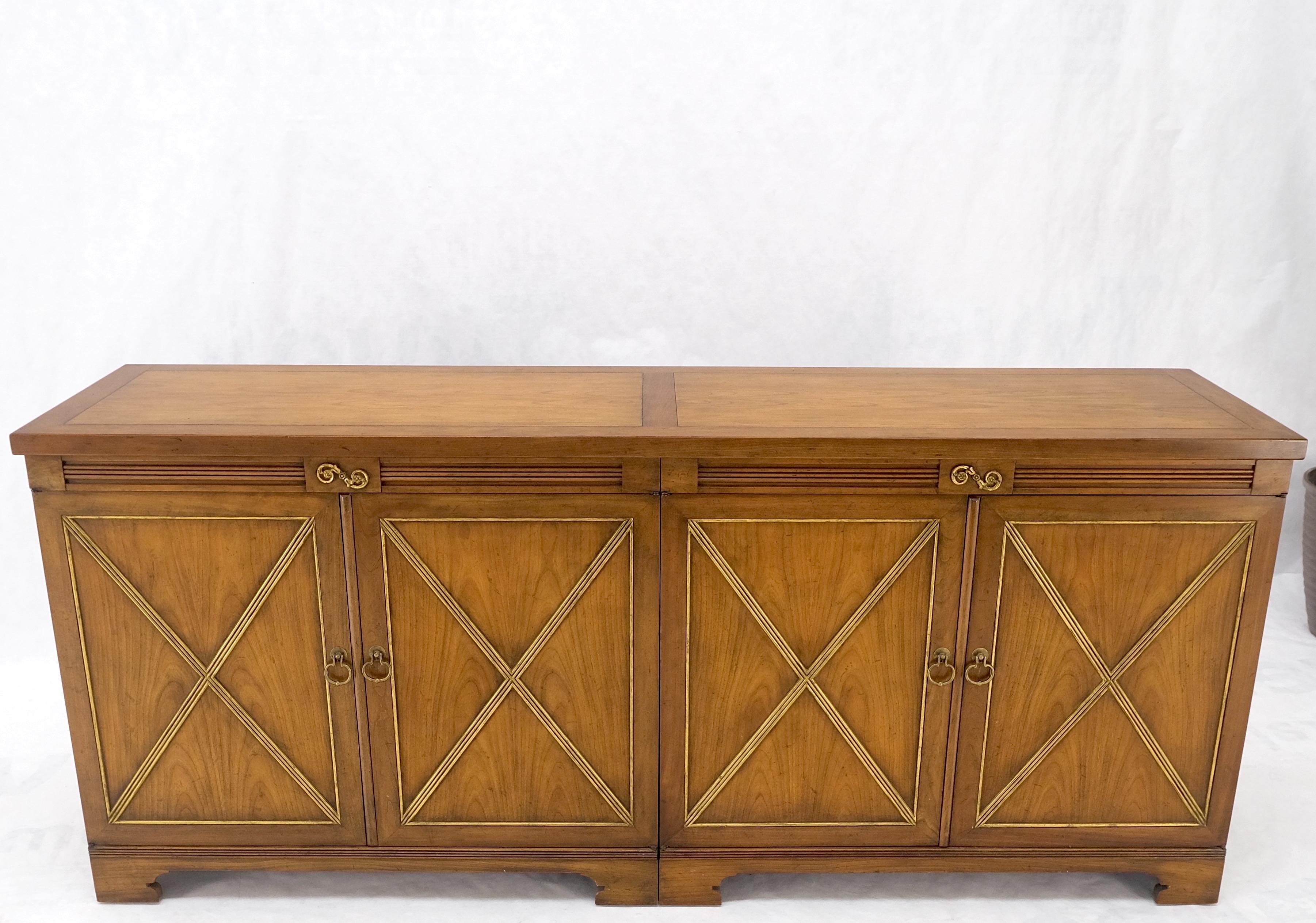 Baker Double Doors Compartments Long Credenza Sideboard Buffet Cabinet MINT! For Sale 6