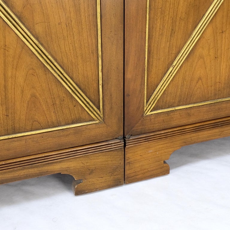 Baker Double Doors Compartments Long Credenza Sideboard Buffet Cabinet MINT! For Sale 1