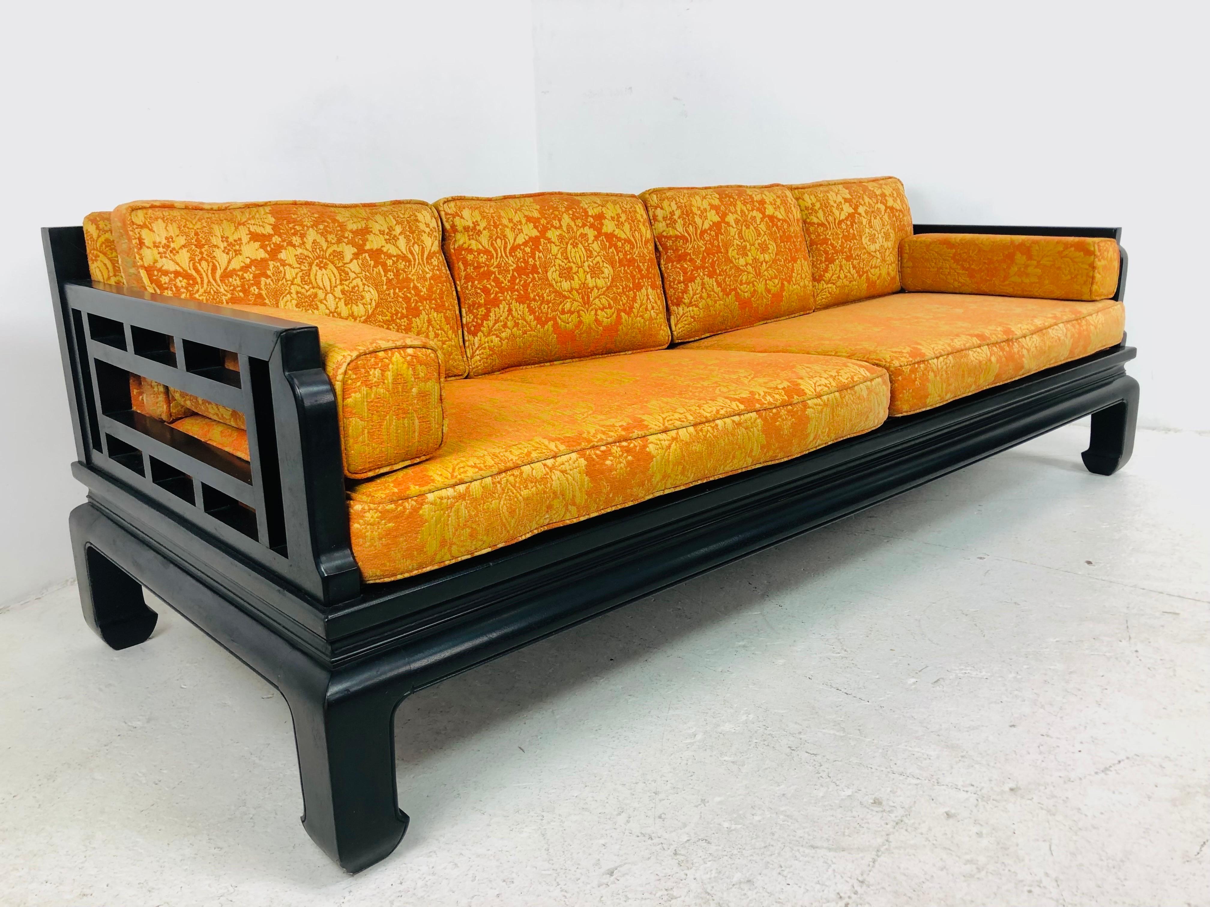 Baker Ebonized Ming Sofa 2