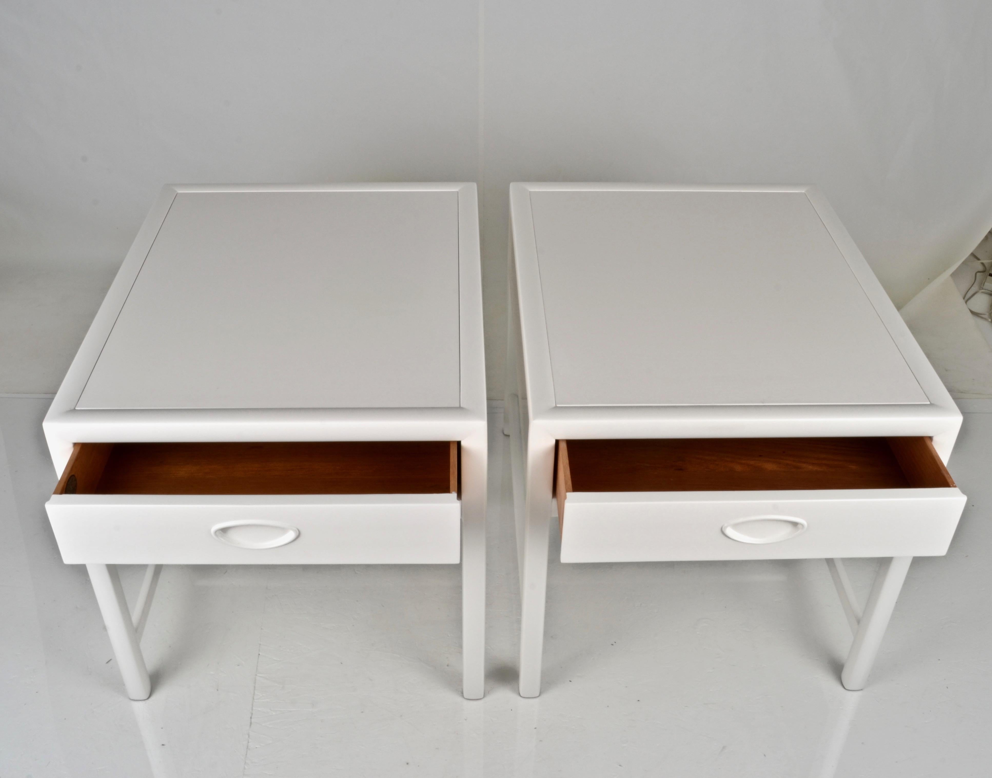 Lacquered Baker End Tables, circa 1950s