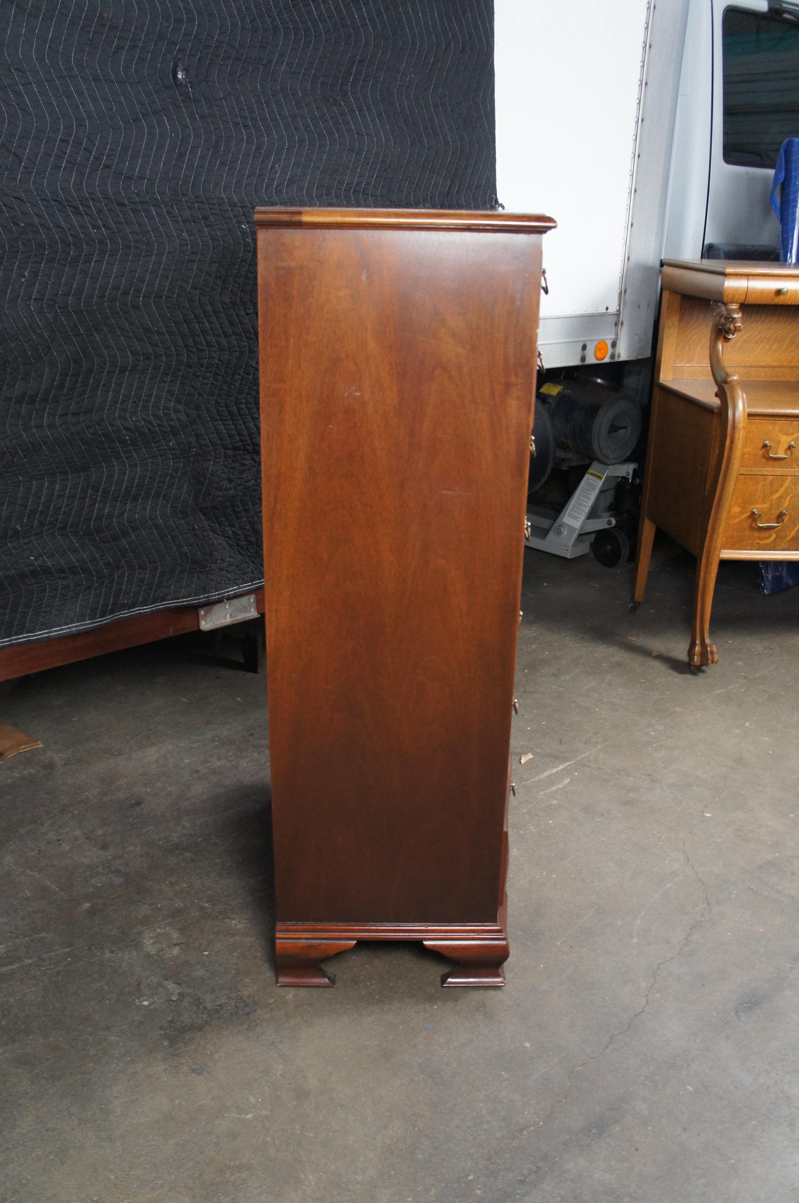 Baker English Georgian Serpentine Mahogany Lingerie Chest Semanier Dresser 52