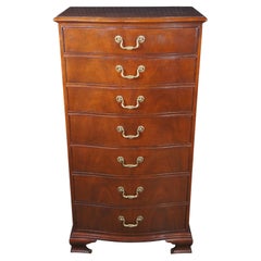 Baker English Georgian Serpentine Mahogany Lingerie Chest Semanier Dresser 52"