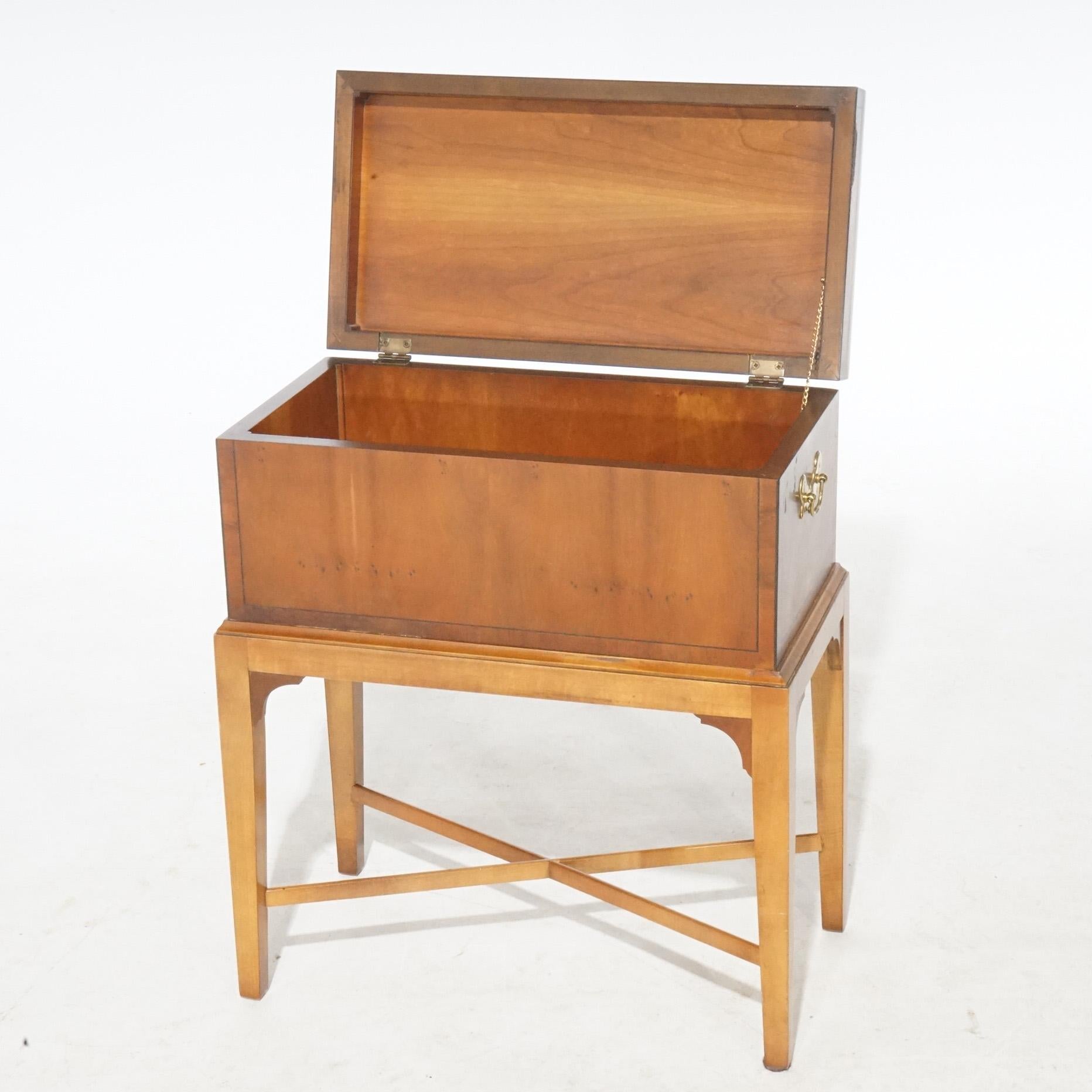 Inlay Baker English Hepplewhite Style Kingwood & Satinwood Inlaid Cellarette, 20th C