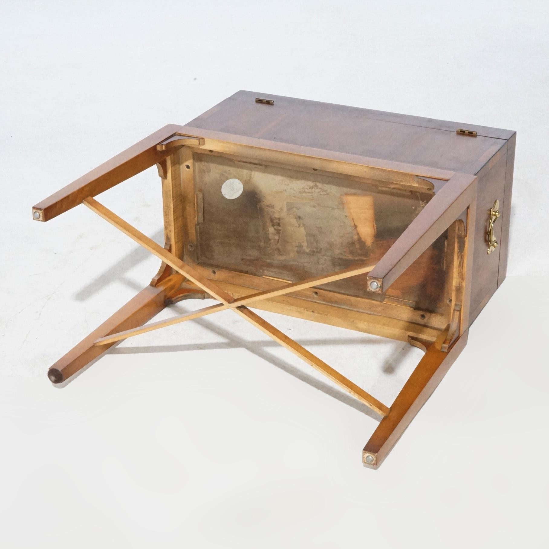 Baker English Hepplewhite Style Kingwood & Satinwood Inlaid Cellarette, 20th C 3