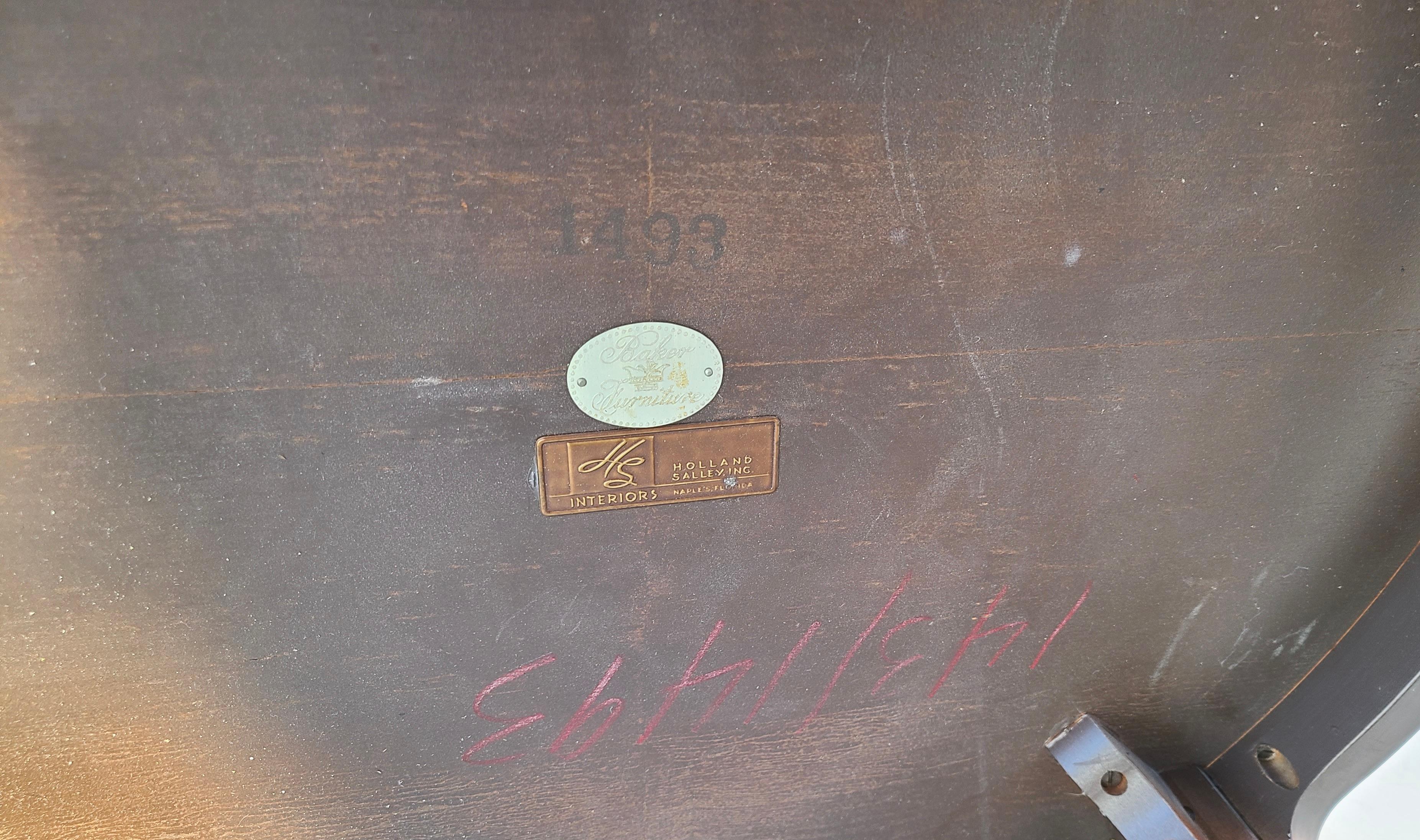 Table de lampe Baker Far East Olivewood Burl (bois d'olivier) Michael Taylor en vente 6