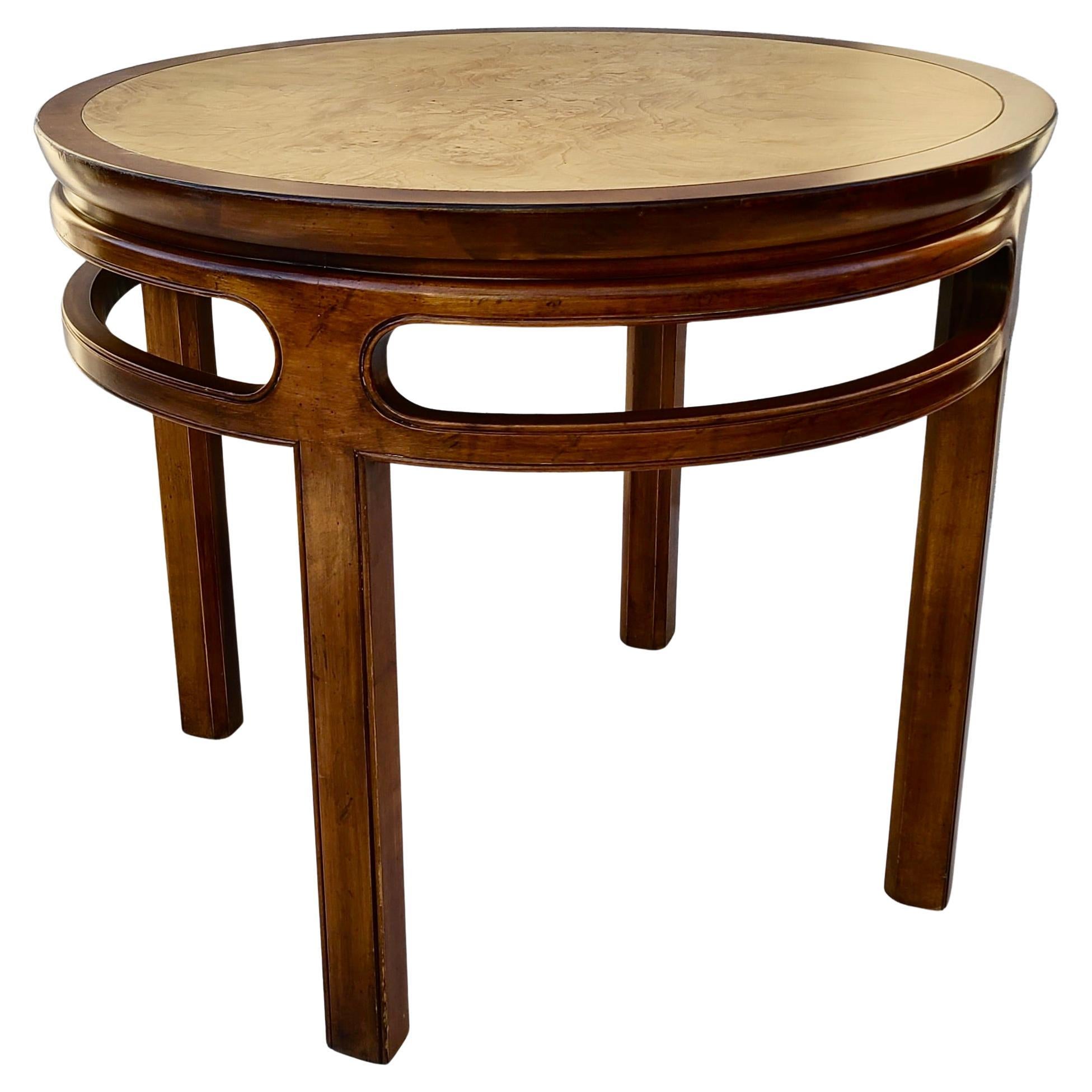 Table de lampe Baker Far East Olivewood Burl (bois d'olivier) Michael Taylor en vente 5