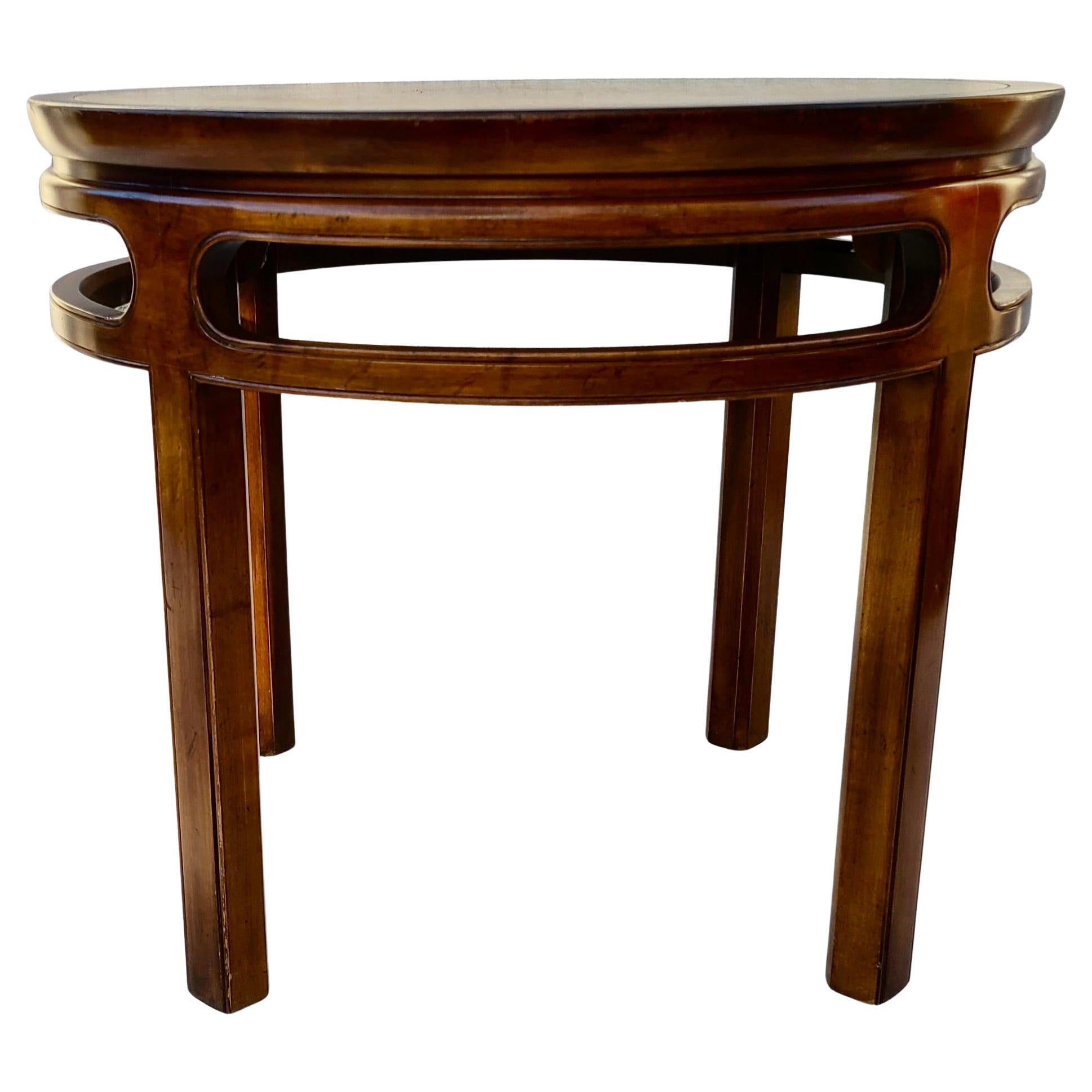 Milieu du XXe siècle Table de lampe Baker Far East Olivewood Burl (bois d'olivier) Michael Taylor en vente