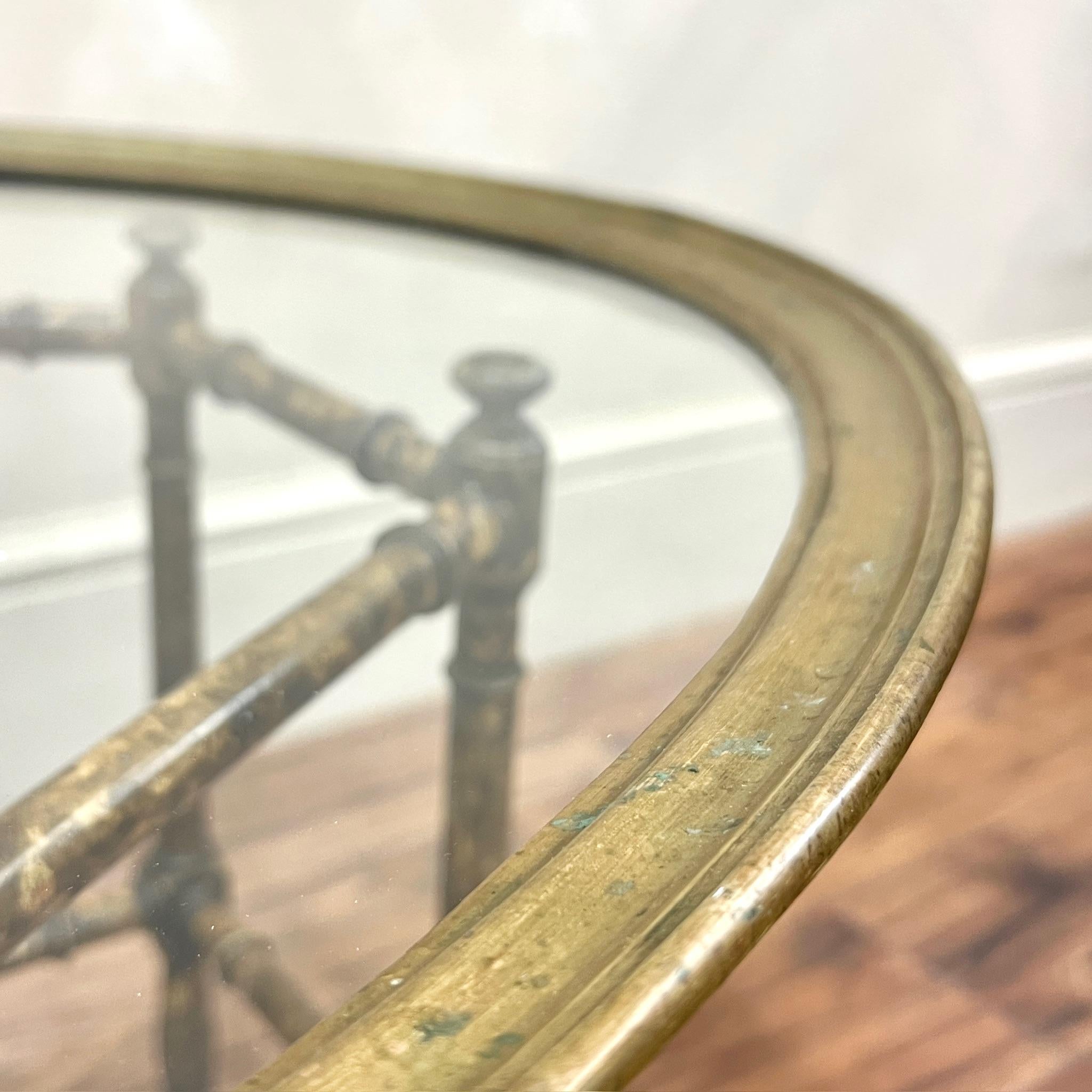 Baker Faux Bamboo and Glass Coffee Table 6