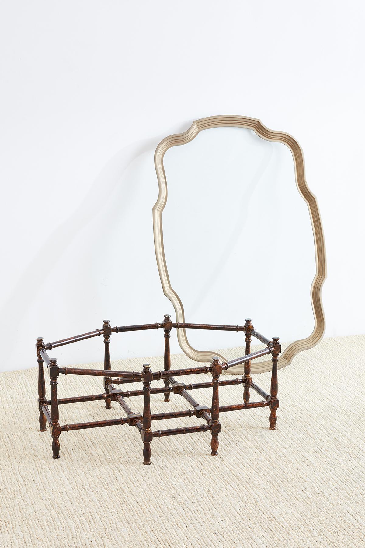 Baker Faux-Bamboo Brass Tray Coffee Table 8