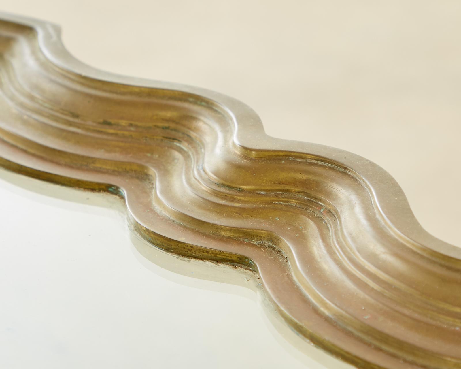 Baker Faux Bamboo Brass Tray Top Cocktail Table 9