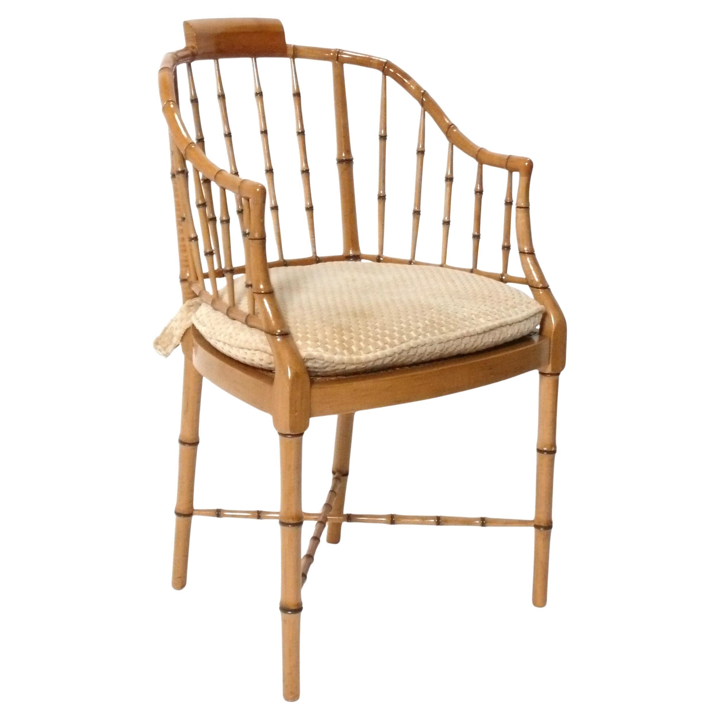 Sedia Baker in finto bambù Poltrona Chinoiserie in vendita